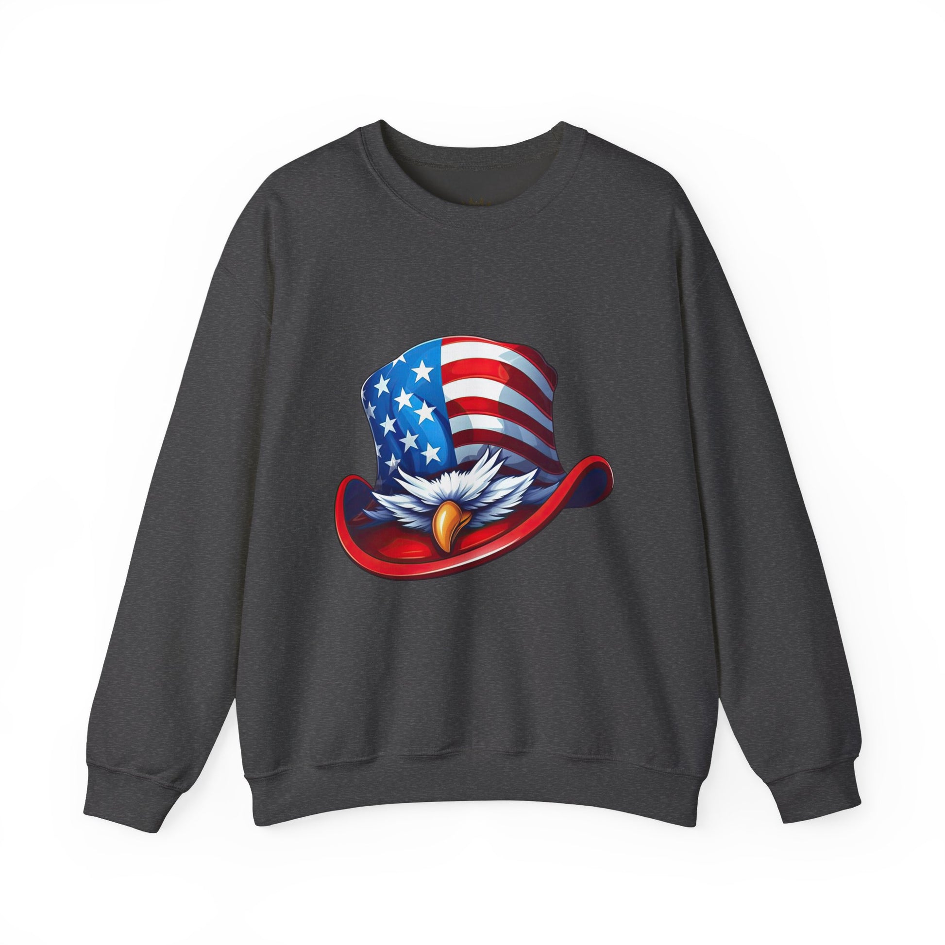 Patriotic Eagle Sweatshirt, USA Pride Crewneck Sweatshirt, Fourth of July Apparel, American Heritage Gift, Independence Day Sweatshirt