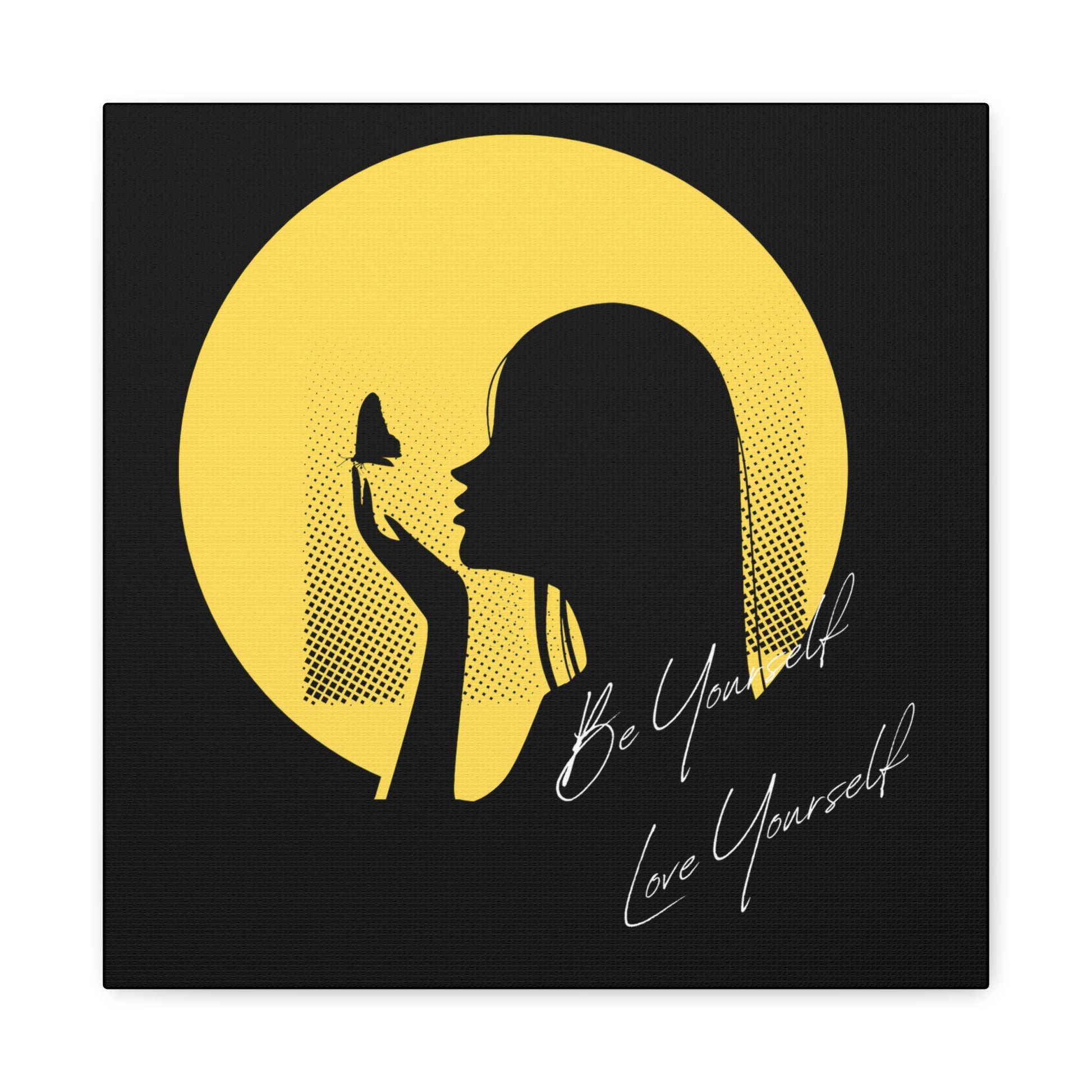 Inspirational Canvas Art, Self-Love Decor, Motivational Wall Art, Butterfly Print