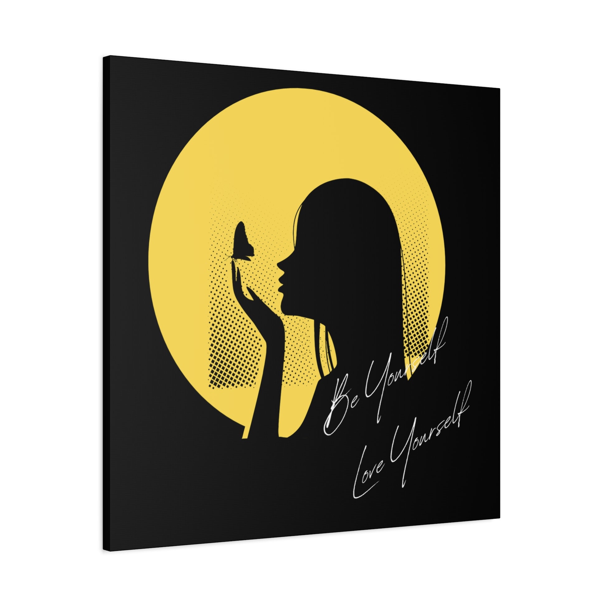 Inspirational Canvas Art, Self-Love Decor, Motivational Wall Art, Butterfly Print