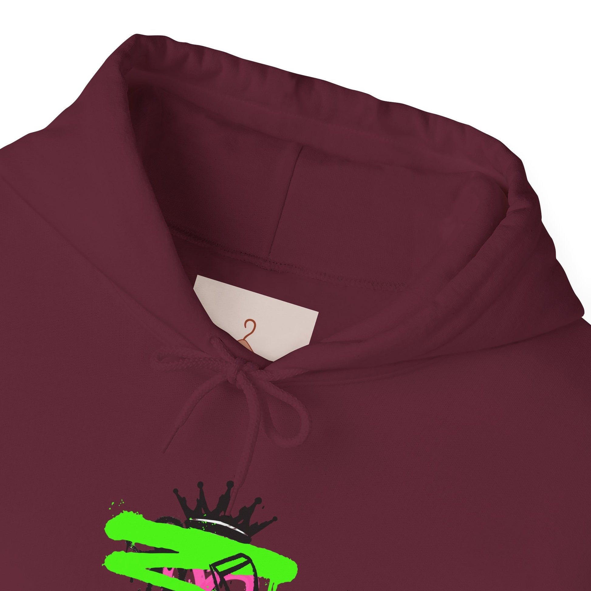 Crowned Snake Hoodie — Neon Green Graffiti Snake Pullover