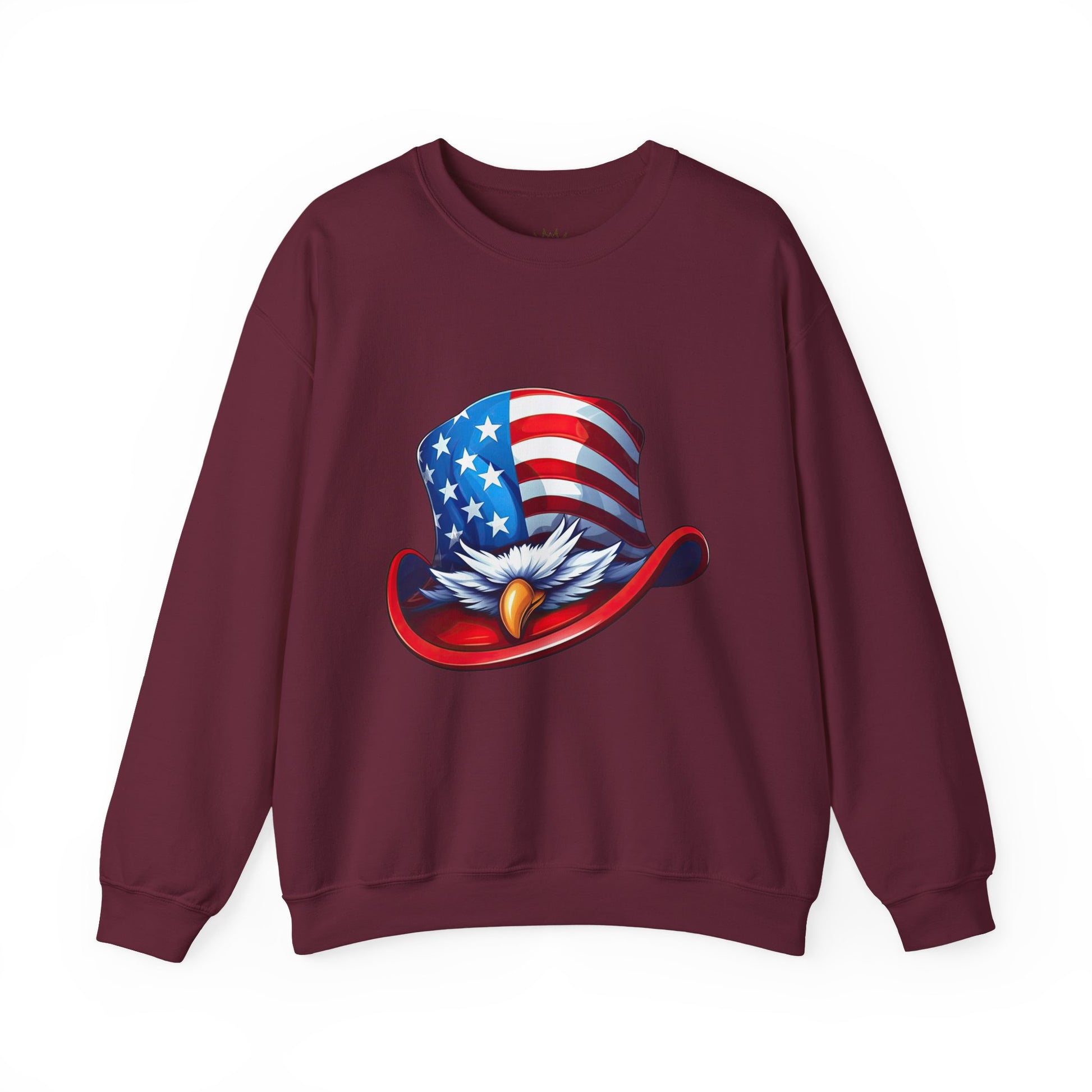 Patriotic Eagle Sweatshirt, USA Pride Crewneck Sweatshirt, Fourth of July Apparel, American Heritage Gift, Independence Day Sweatshirt