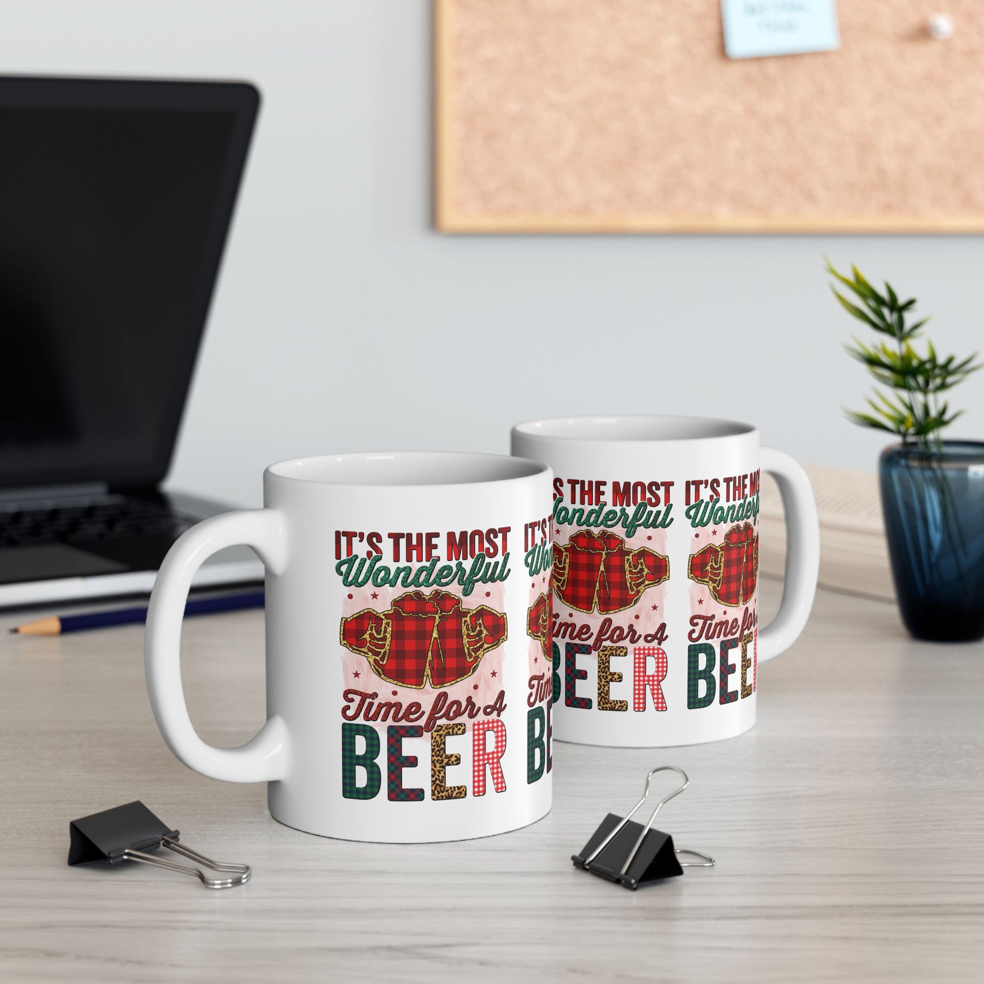 Festive Beer Time Ceramic Mug