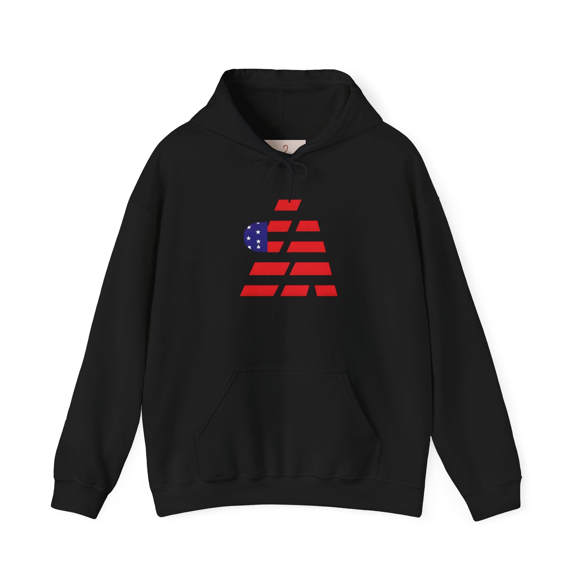 Patriotic Graphic Hoodie - Unisex Heavy Blend Sweatshirt with Flag Design