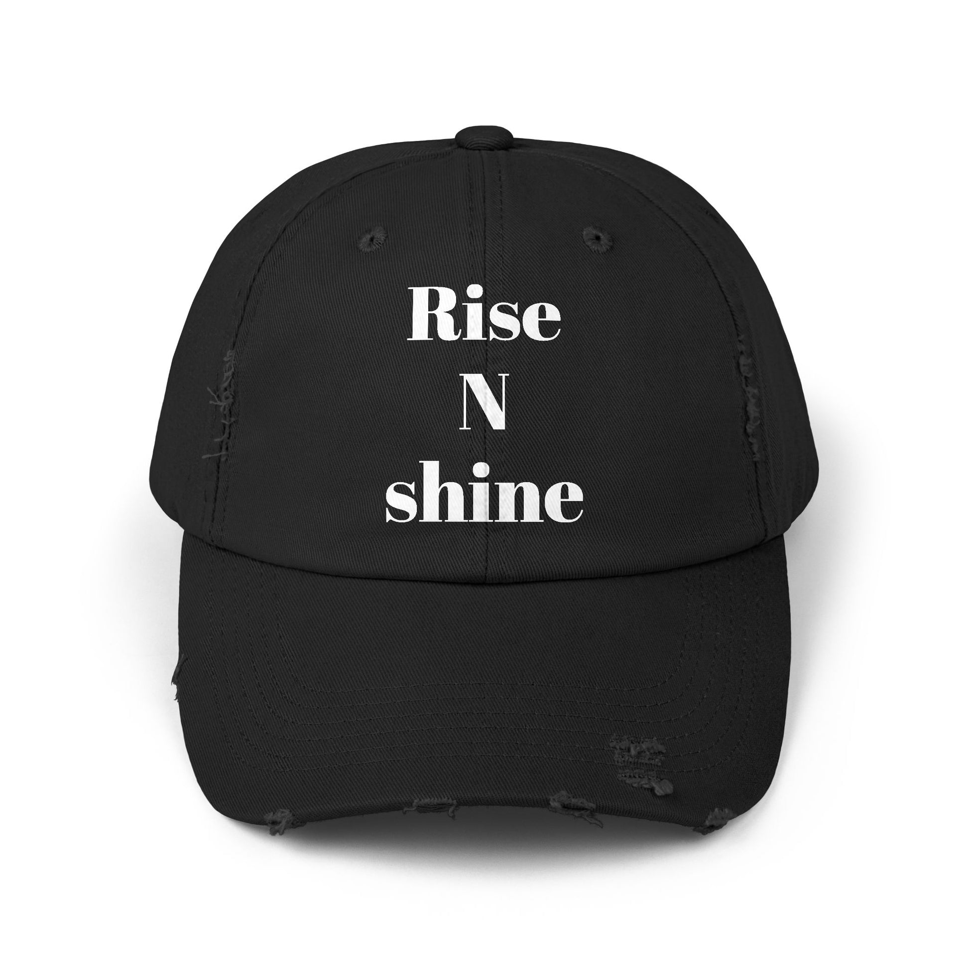 Unisex Distressed Cap - Rise N Shine Adjustable Hat