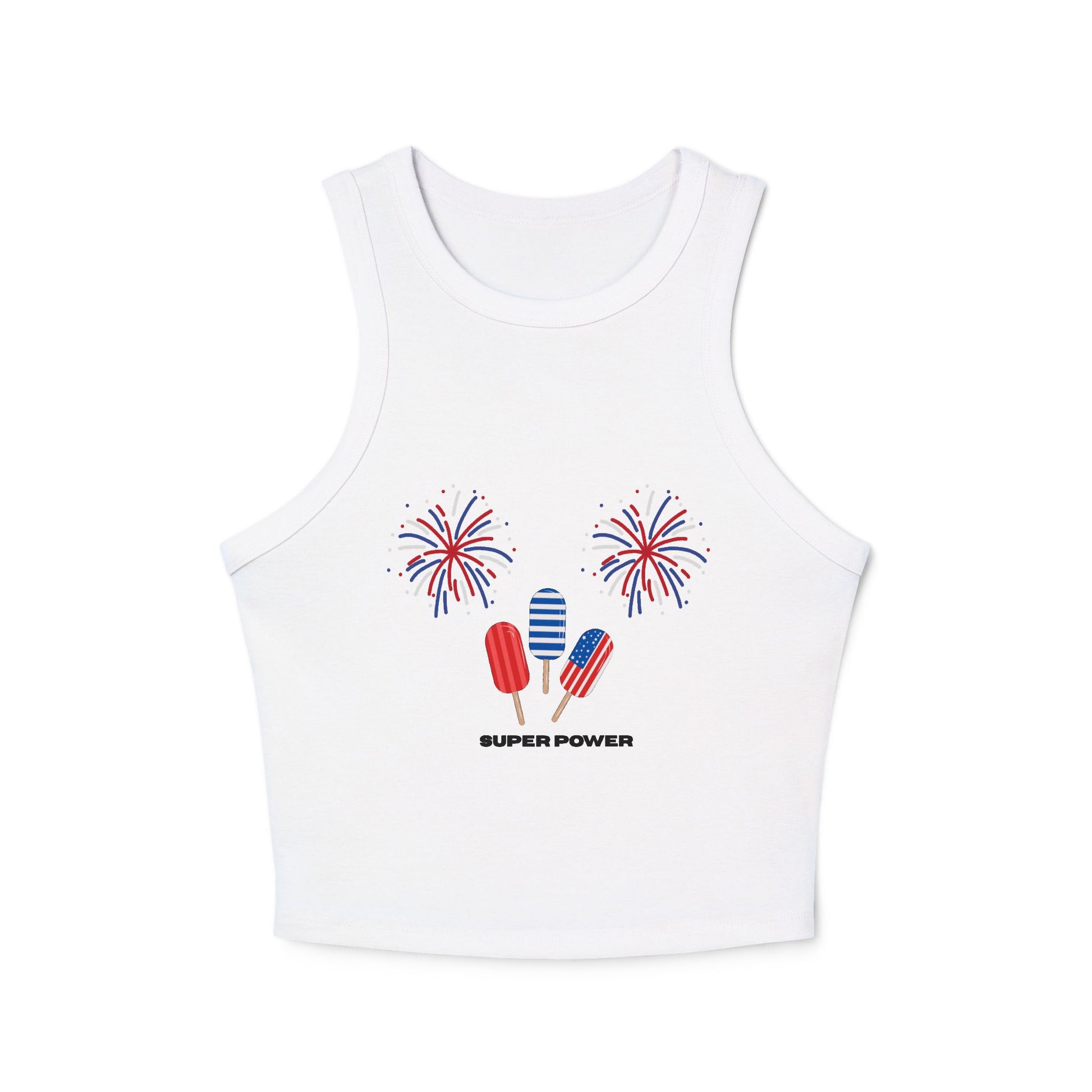 Patriotic Fireworks & Popsicle Racer Tank