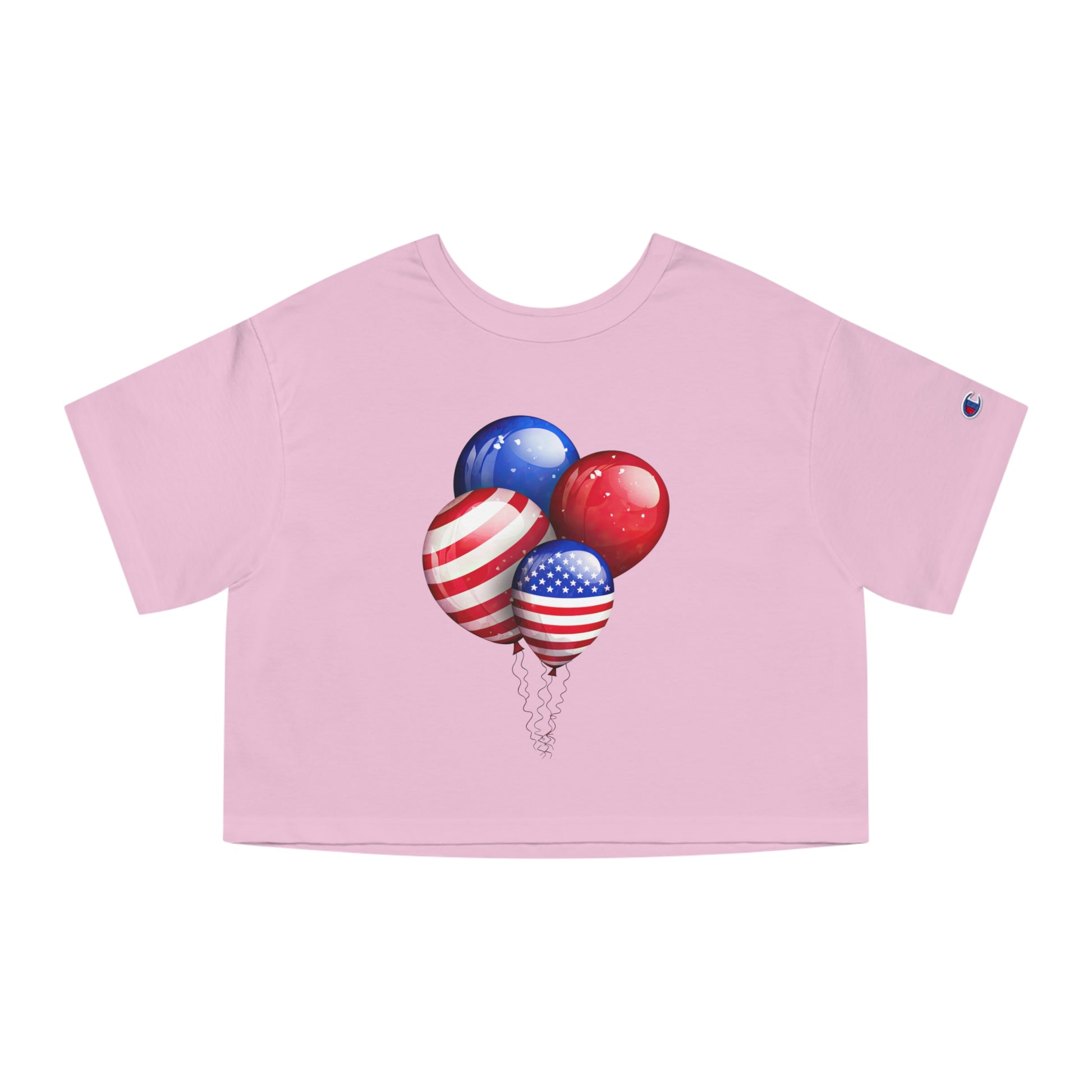 Patriotic Balloons Cropped T-Shirt