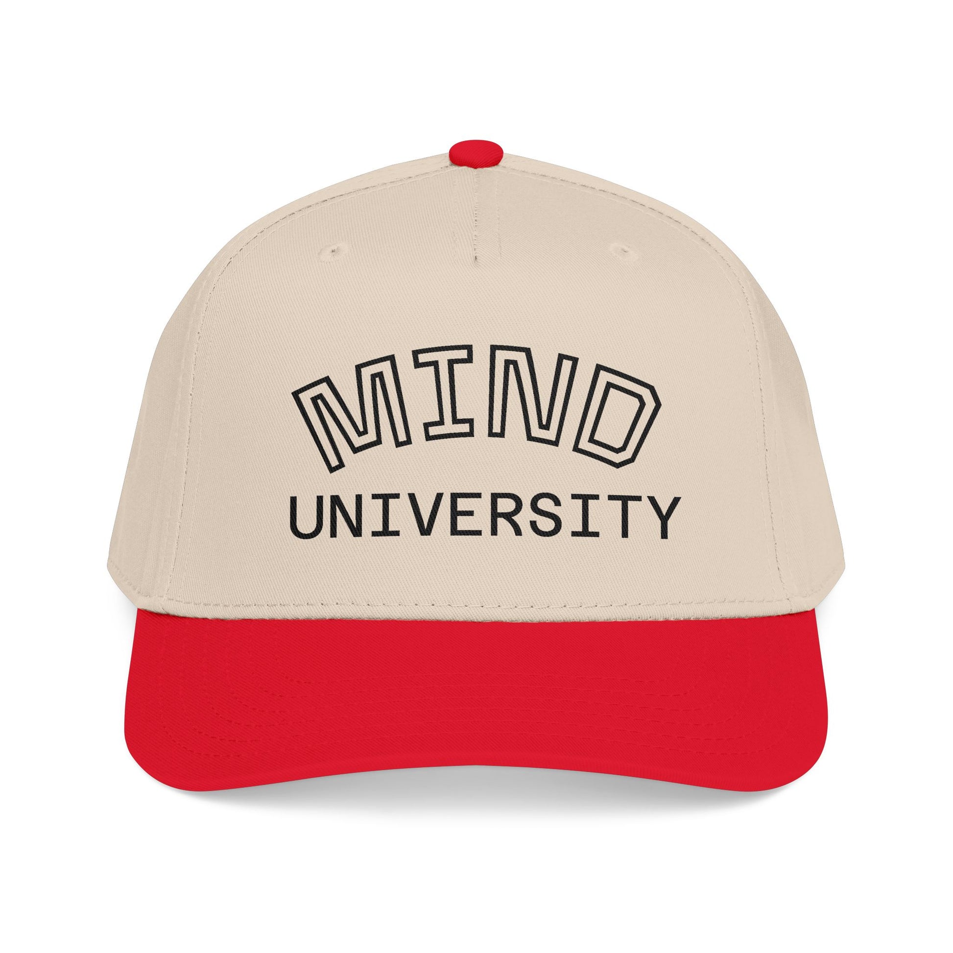 Mind University Baseball Cap — Two-Tone Embroidered College-Style Hat