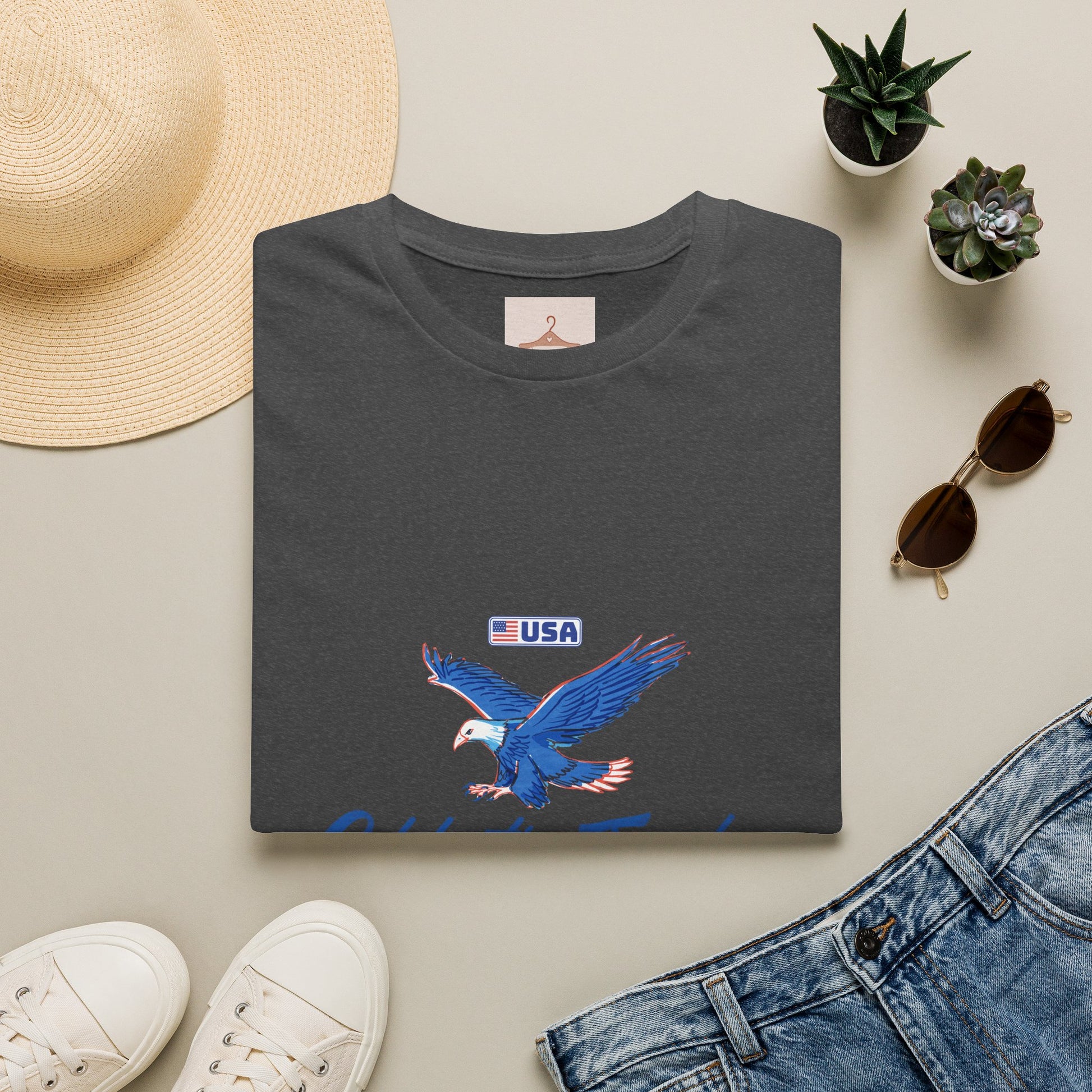Patriotic Eagle T-Shirt — "Celebrating Freedom" USA Graphic Tee