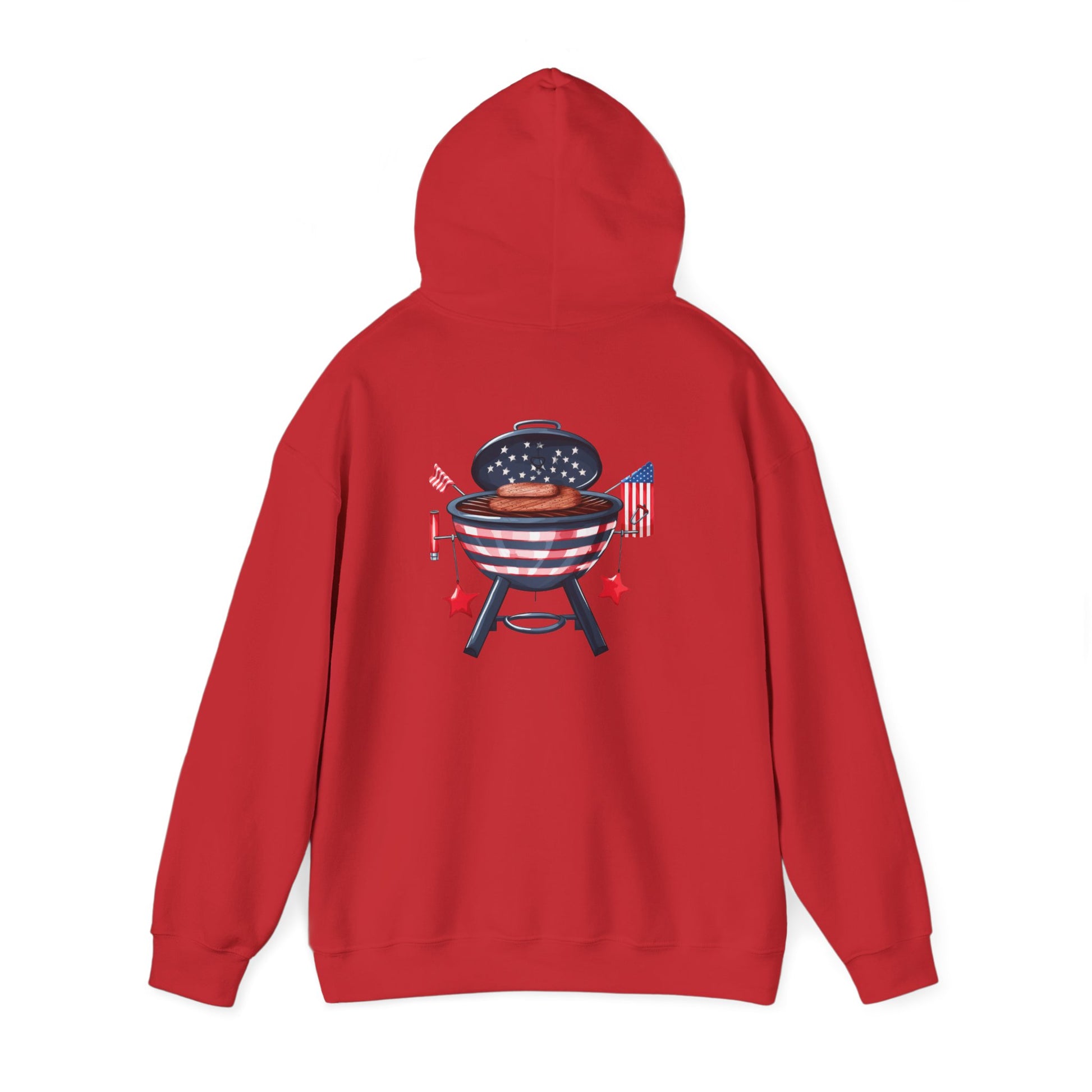 American Flag Grill Hoodie – Patriotic BBQ Sweatshirt for 4th of July