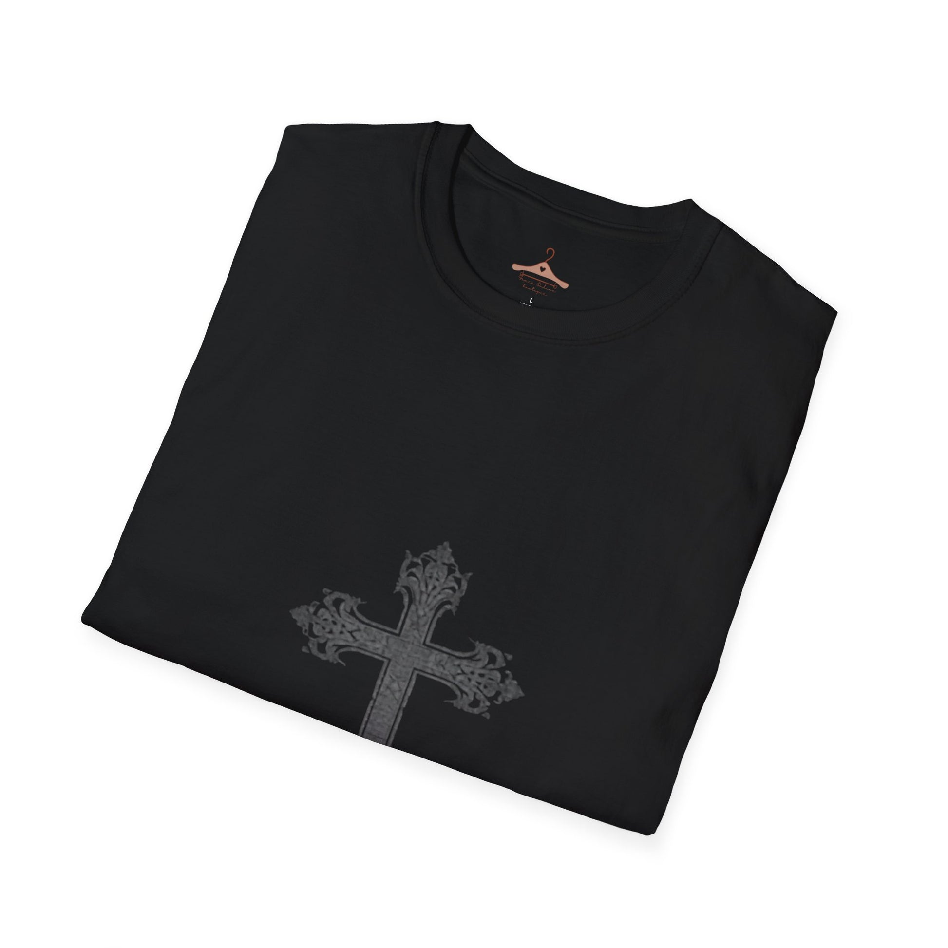 Ornate Gothic Cross T-Shirt - Vintage Religious Graphic Tee