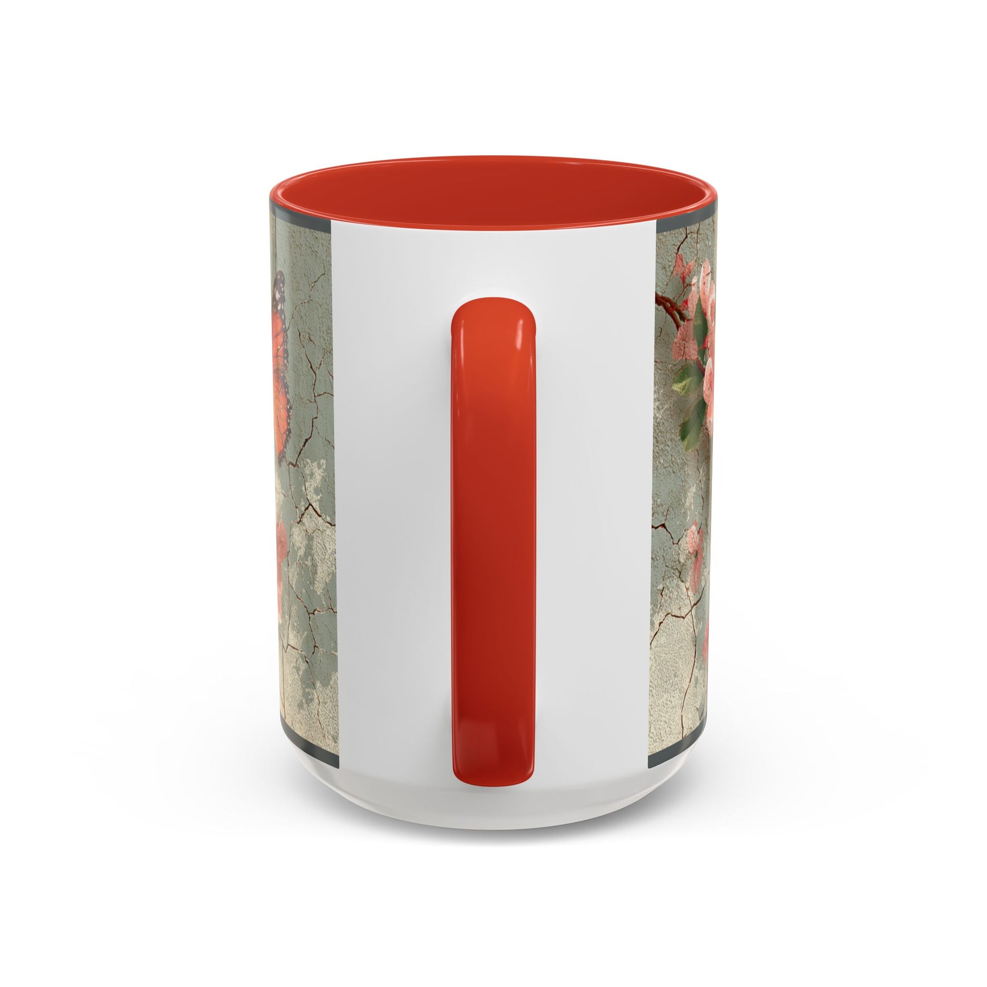 Floral Butterfly Accent Coffee Mug, Spring Gift, Kitchen Decor, Nature Lover Mug, Tea Cup