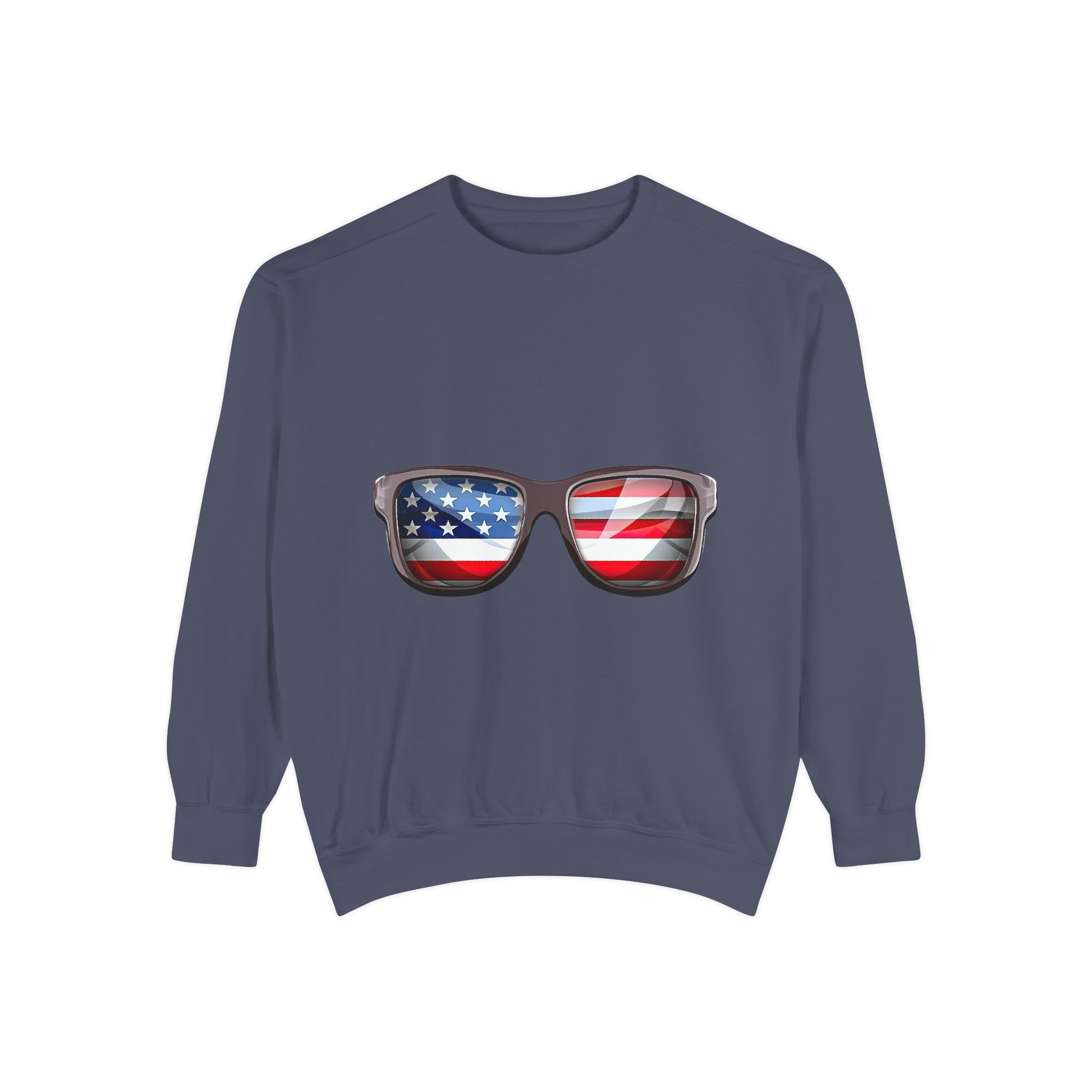 American Flag Sunglasses Sweatshirt — Patriotic Crewneck for 4th of July