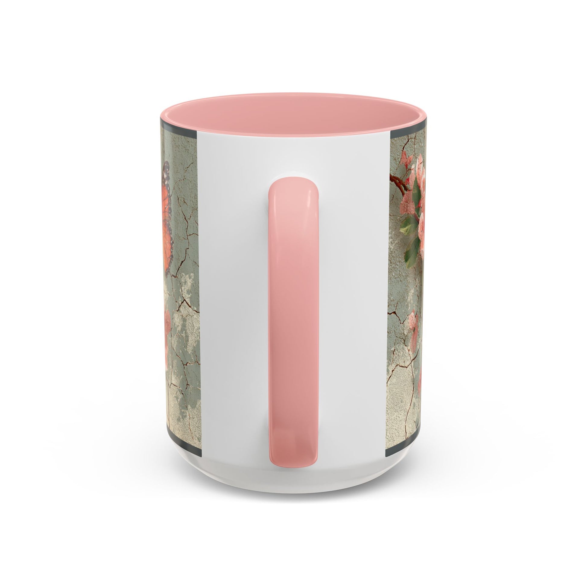 Floral Butterfly Accent Coffee Mug, Spring Gift, Kitchen Decor, Nature Lover Mug, Tea Cup