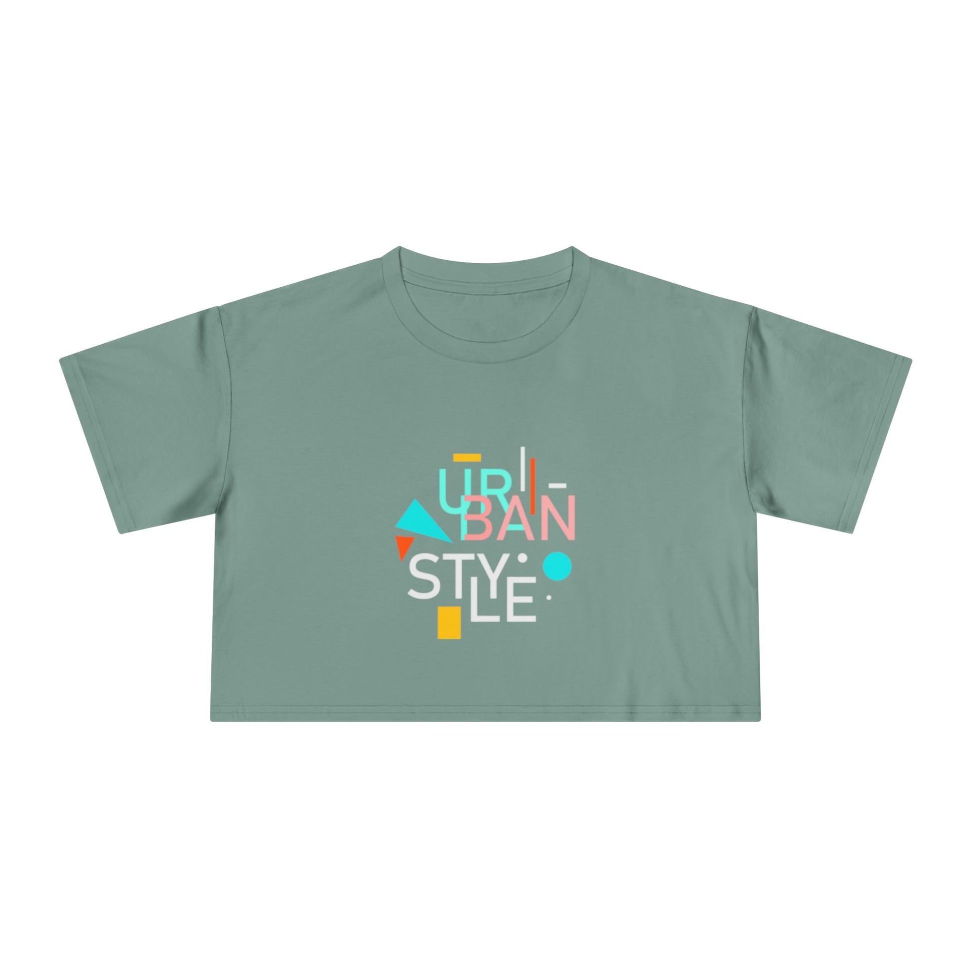 Urban Style Crop Tee — Retro Geometric Women's Graphic Top