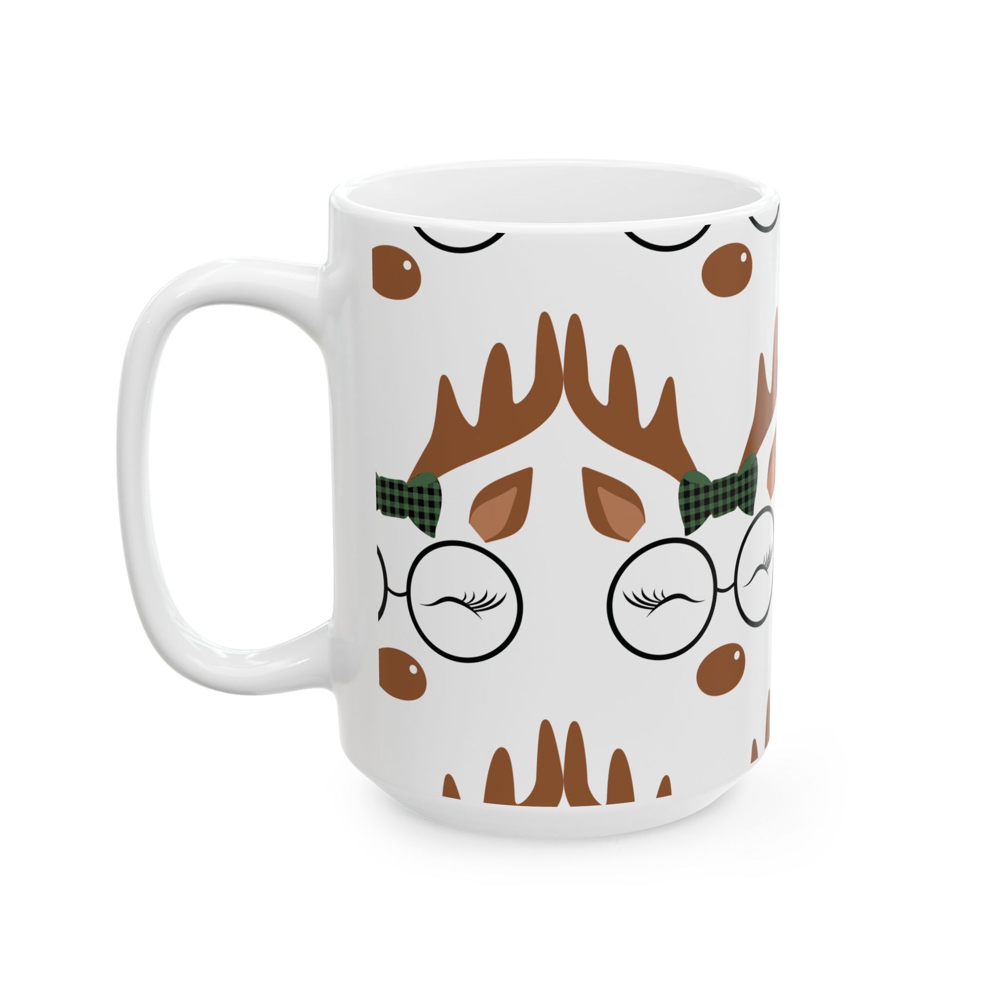 Festive Reindeer Ceramic Mug - Perfect for Holiday Cheer