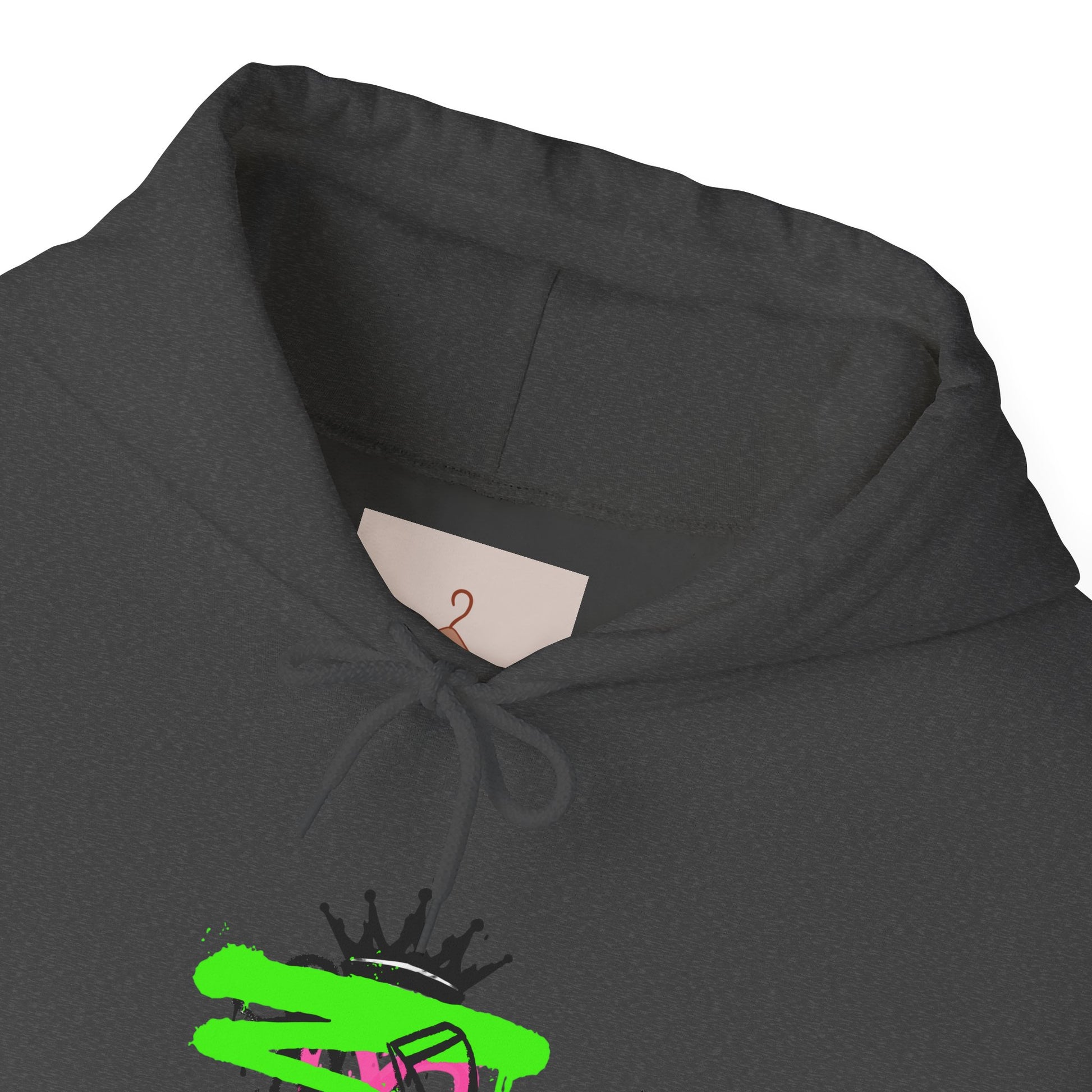 Crowned Snake Hoodie — Neon Green Graffiti Snake Pullover