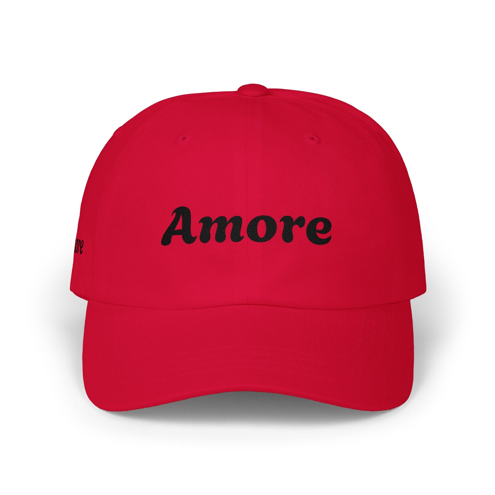 Amore Embroidered Dad Cap — Minimalist Romance Baseball Hat