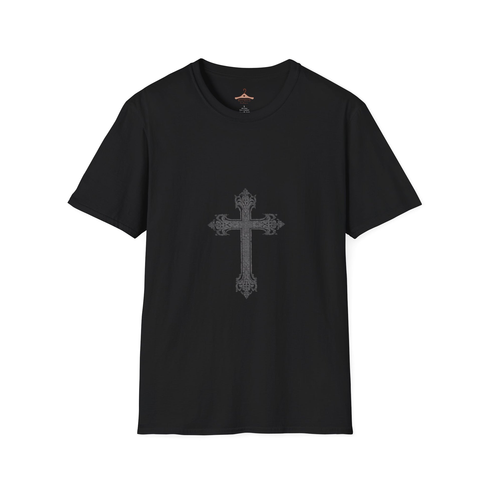 Ornate Gothic Cross T-Shirt - Vintage Religious Graphic Tee