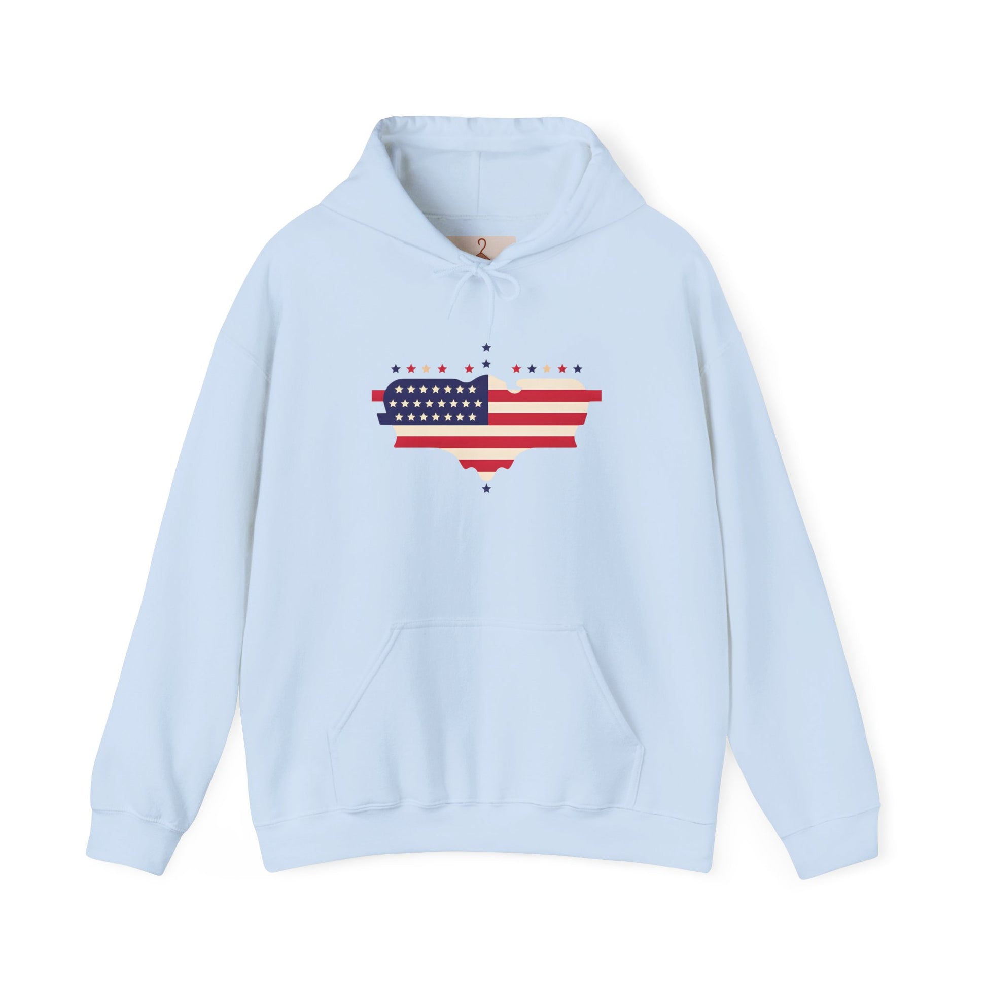 Patriotic Heart Hooded Sweatshirt
