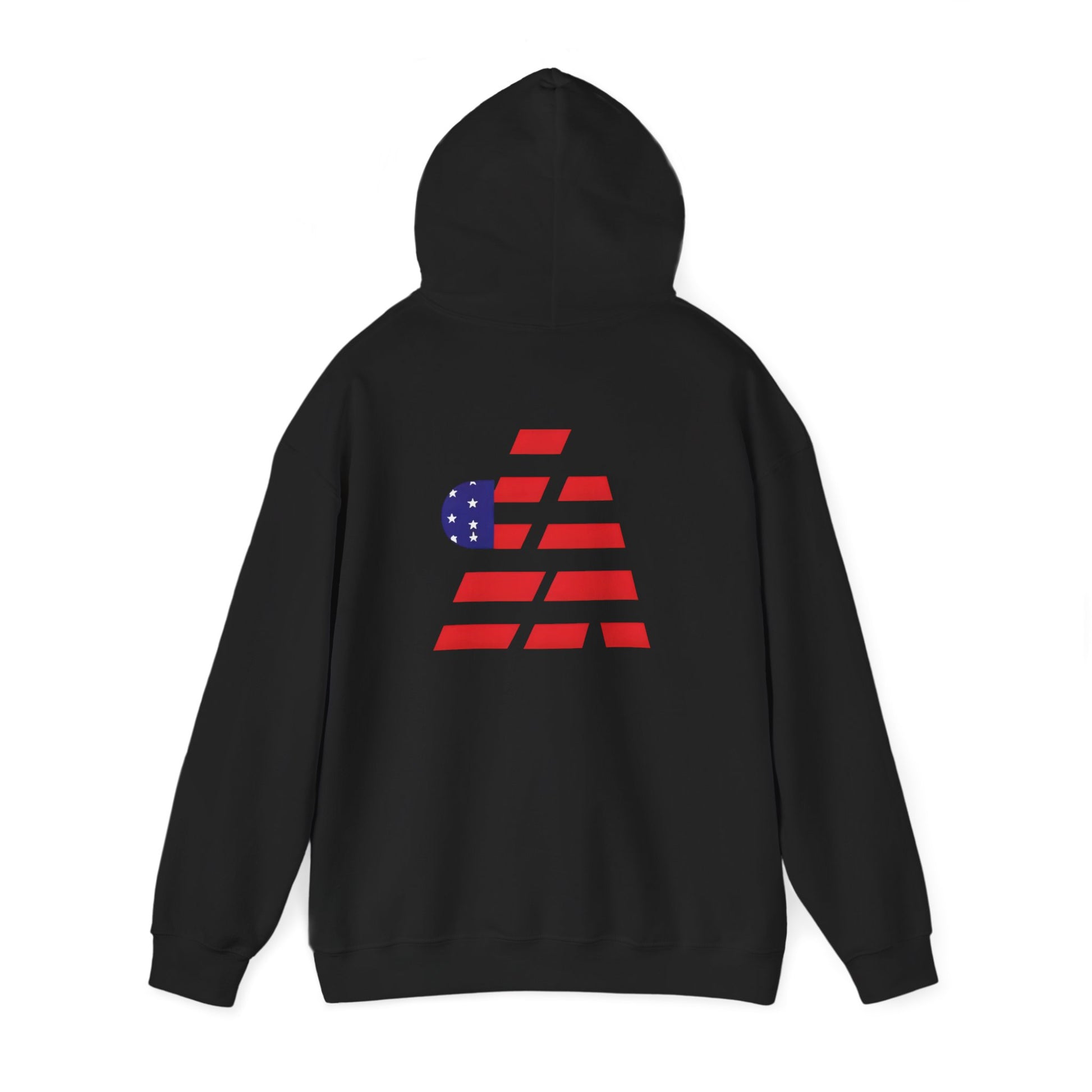 Patriotic Graphic Hoodie - Unisex Heavy Blend Sweatshirt with Flag Design