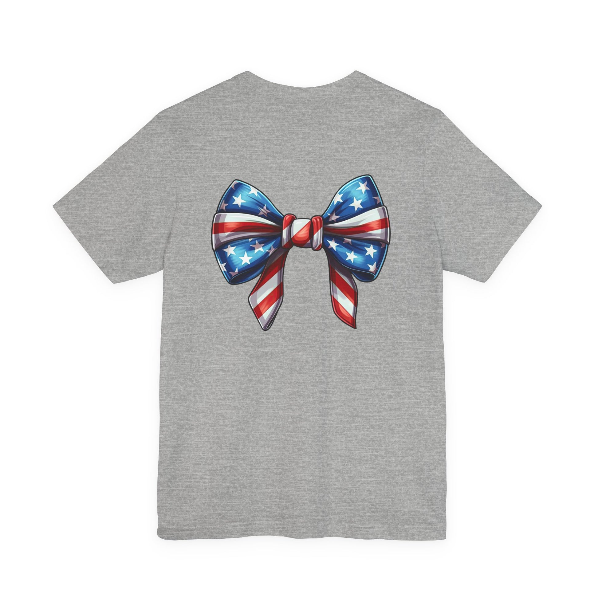 American Flag Bow T-Shirt — Patriotic 4th of July Tee