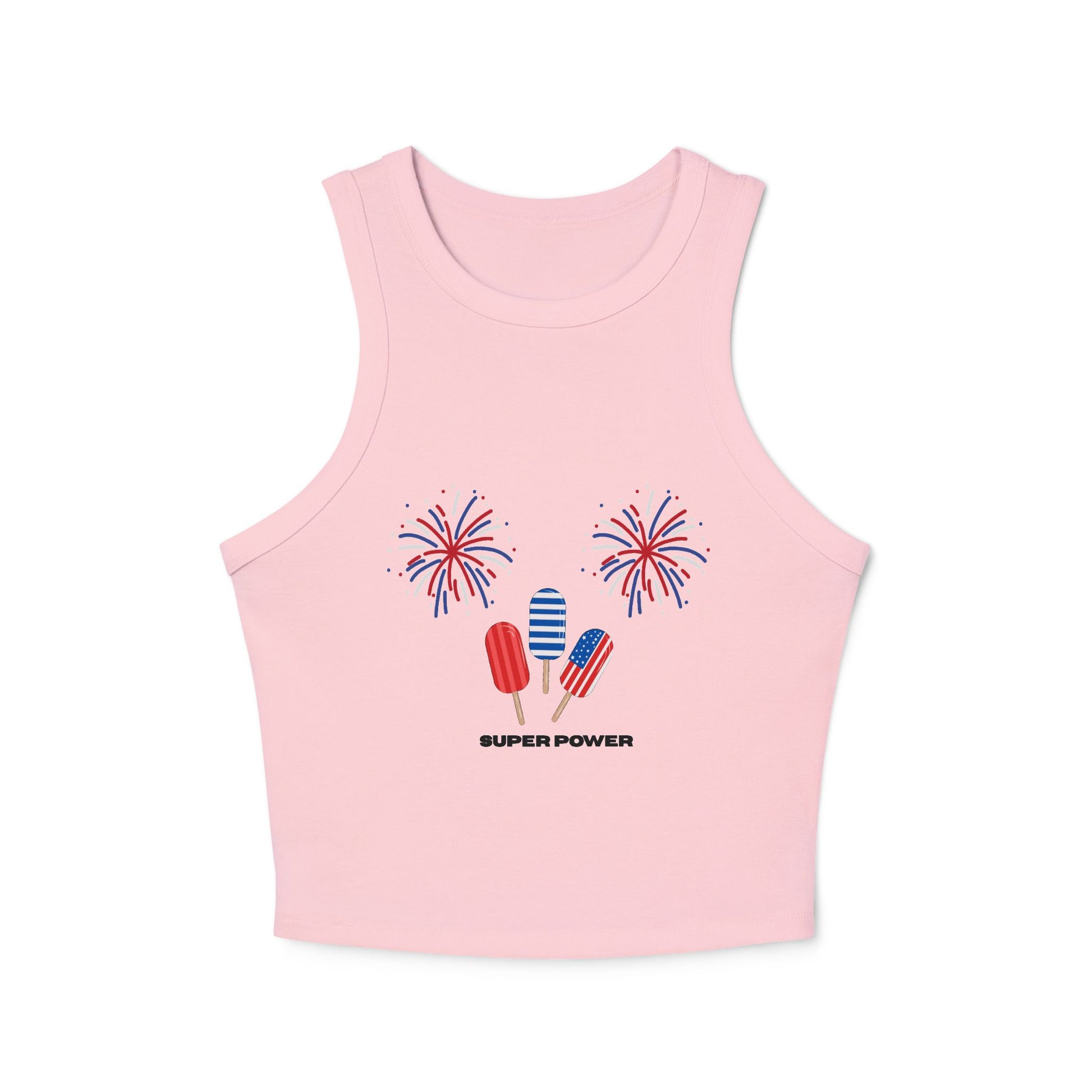 Patriotic Fireworks & Popsicle Racer Tank