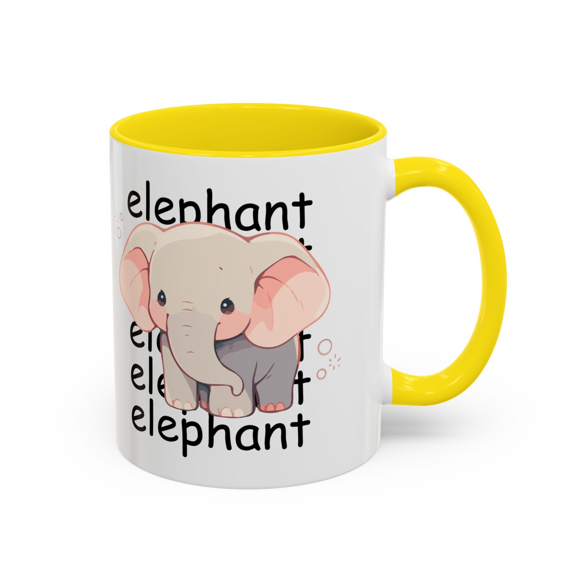 Cute Elephant Accent Coffee Mug | Perfect Gift for Animal Lovers, Nursery Decor, Funny Quote, Unique Drinkware, Birthday Present