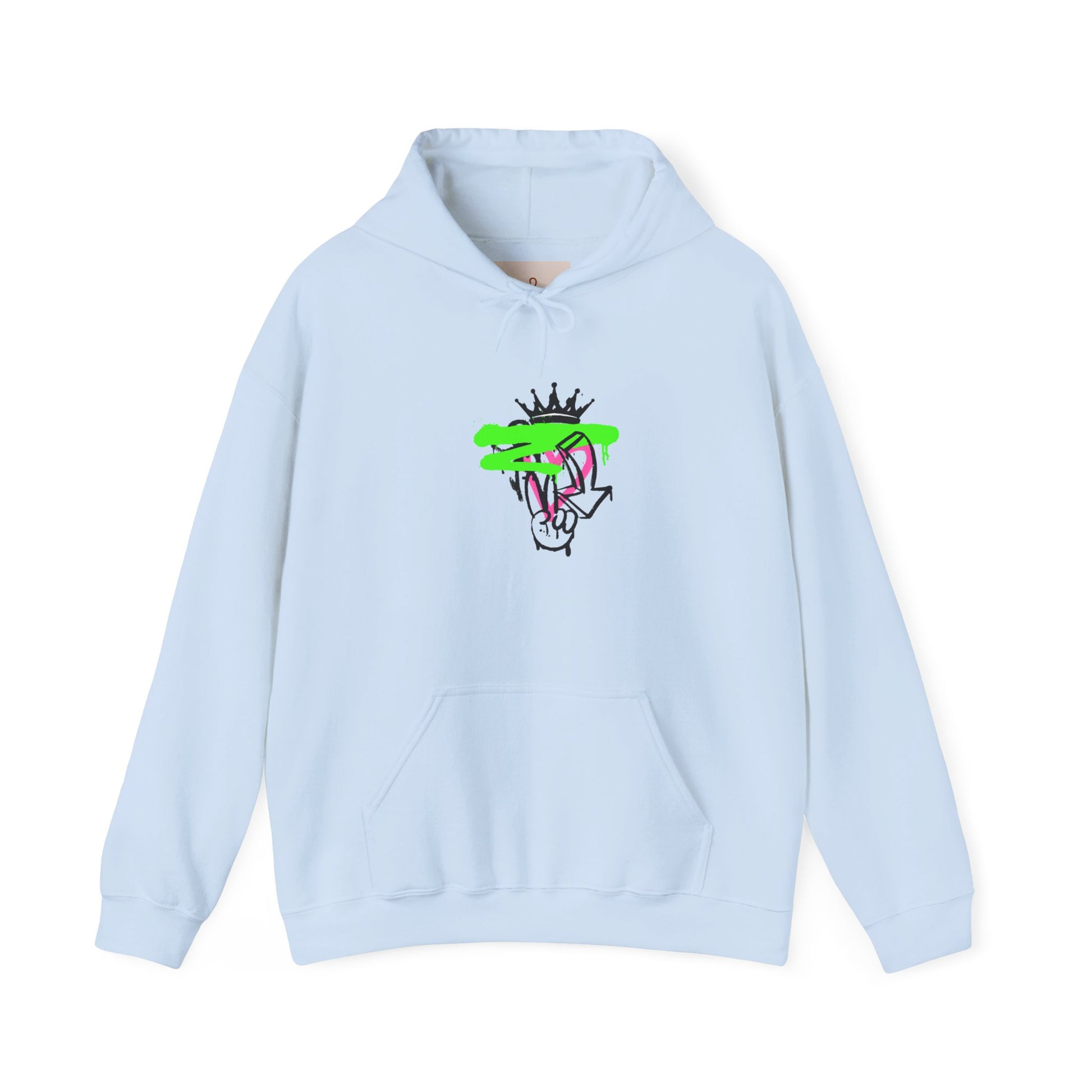 Crowned Snake Hoodie — Neon Green Graffiti Snake Pullover