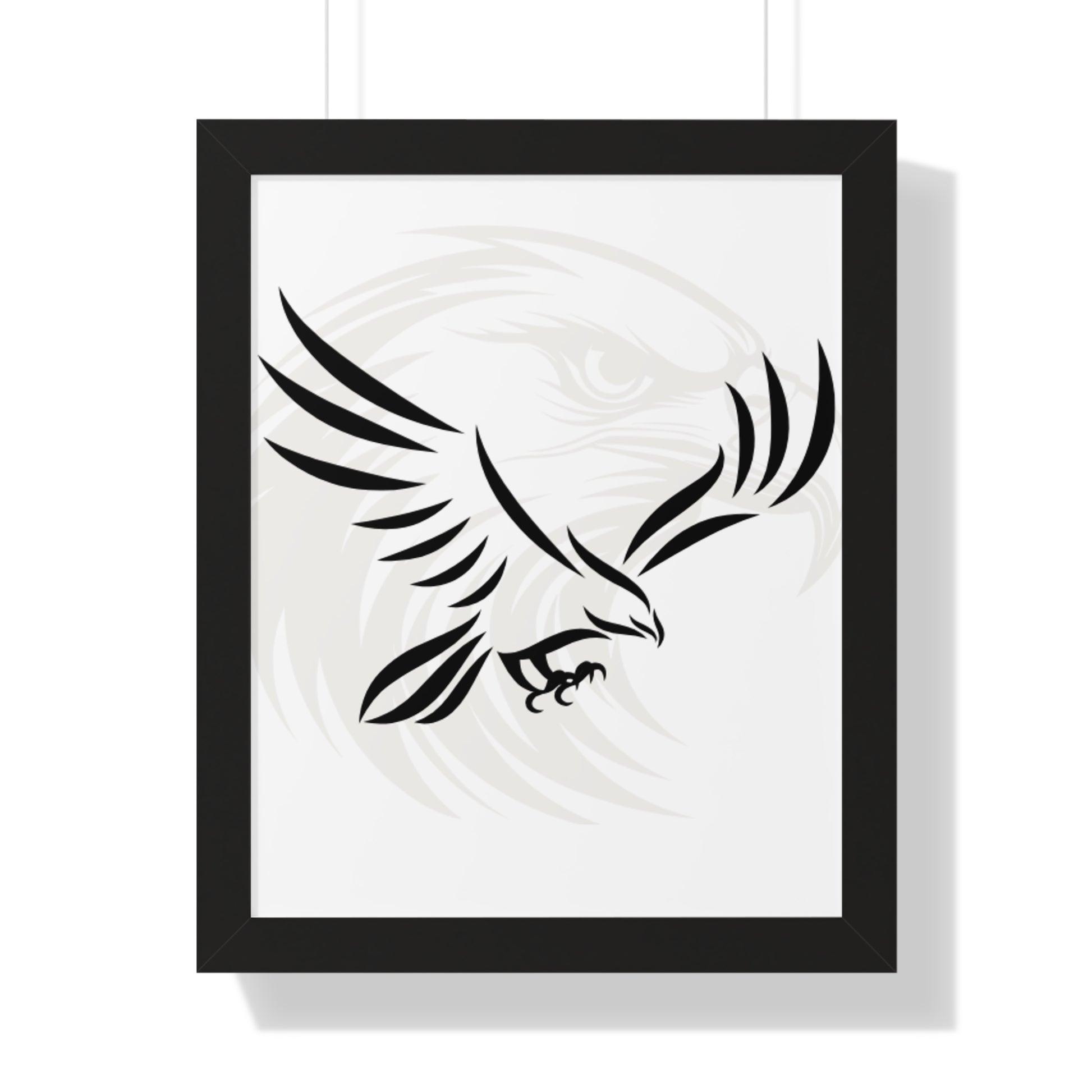 Eagle Wall Art Print, Framed Vertical Poster
