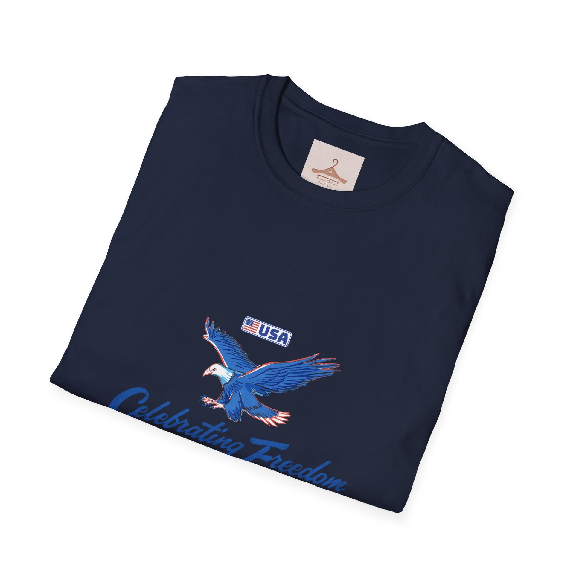 Patriotic Eagle T-Shirt — "Celebrating Freedom" USA Graphic Tee