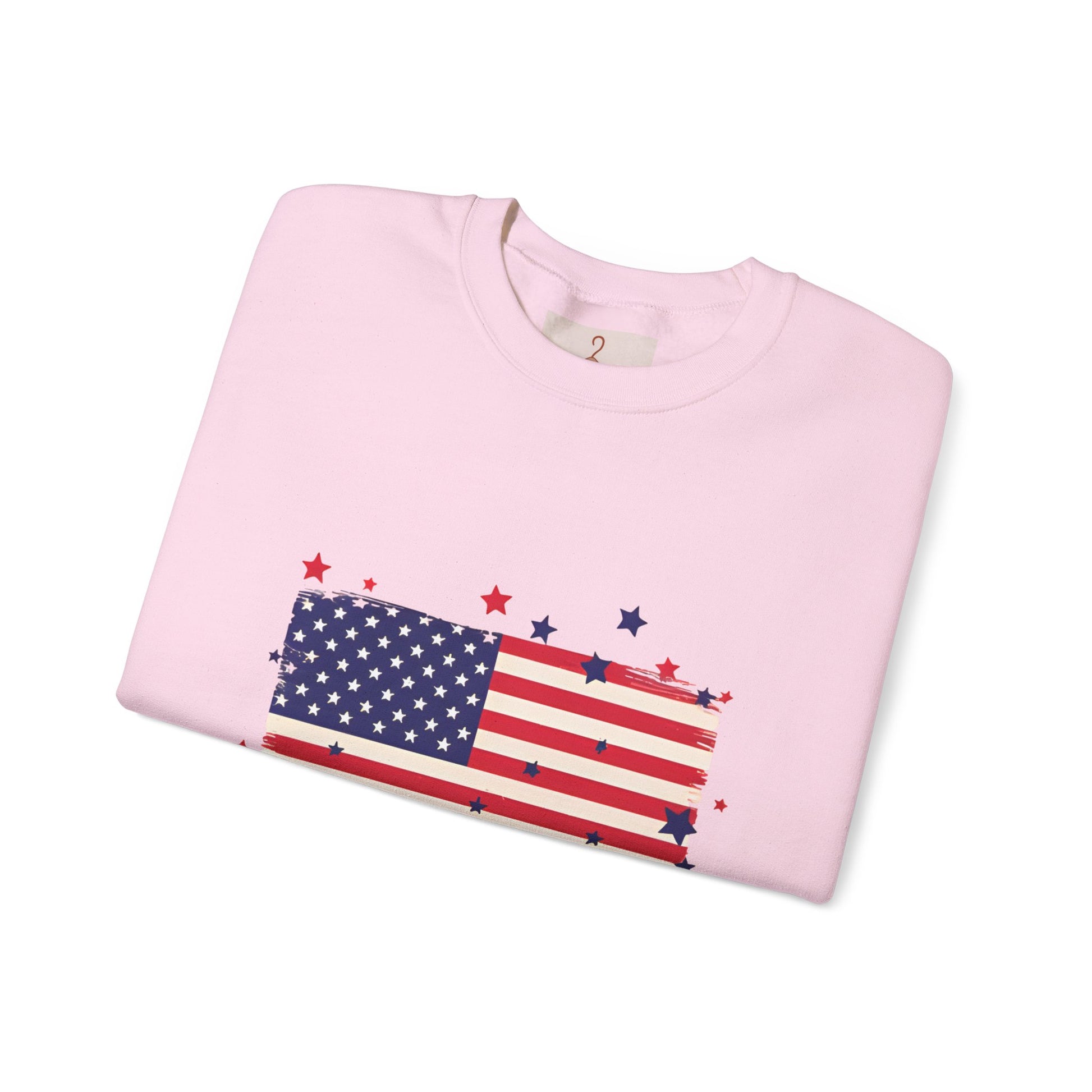 Patriotic American Flag Crewneck Sweatshirt