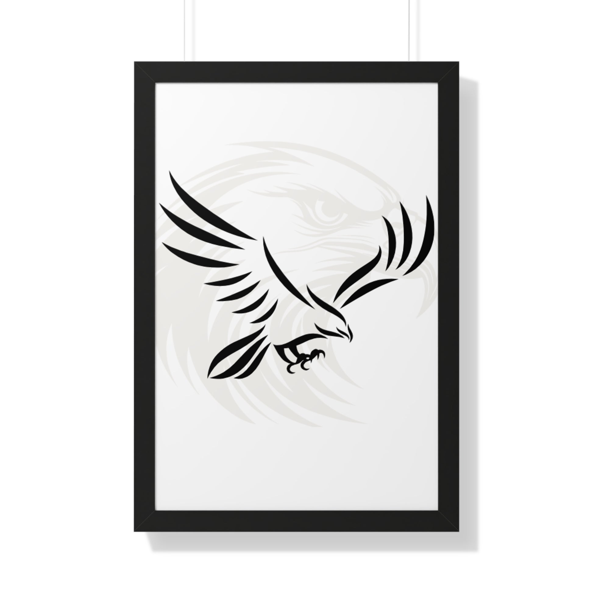 Eagle Wall Art Print, Framed Vertical Poster