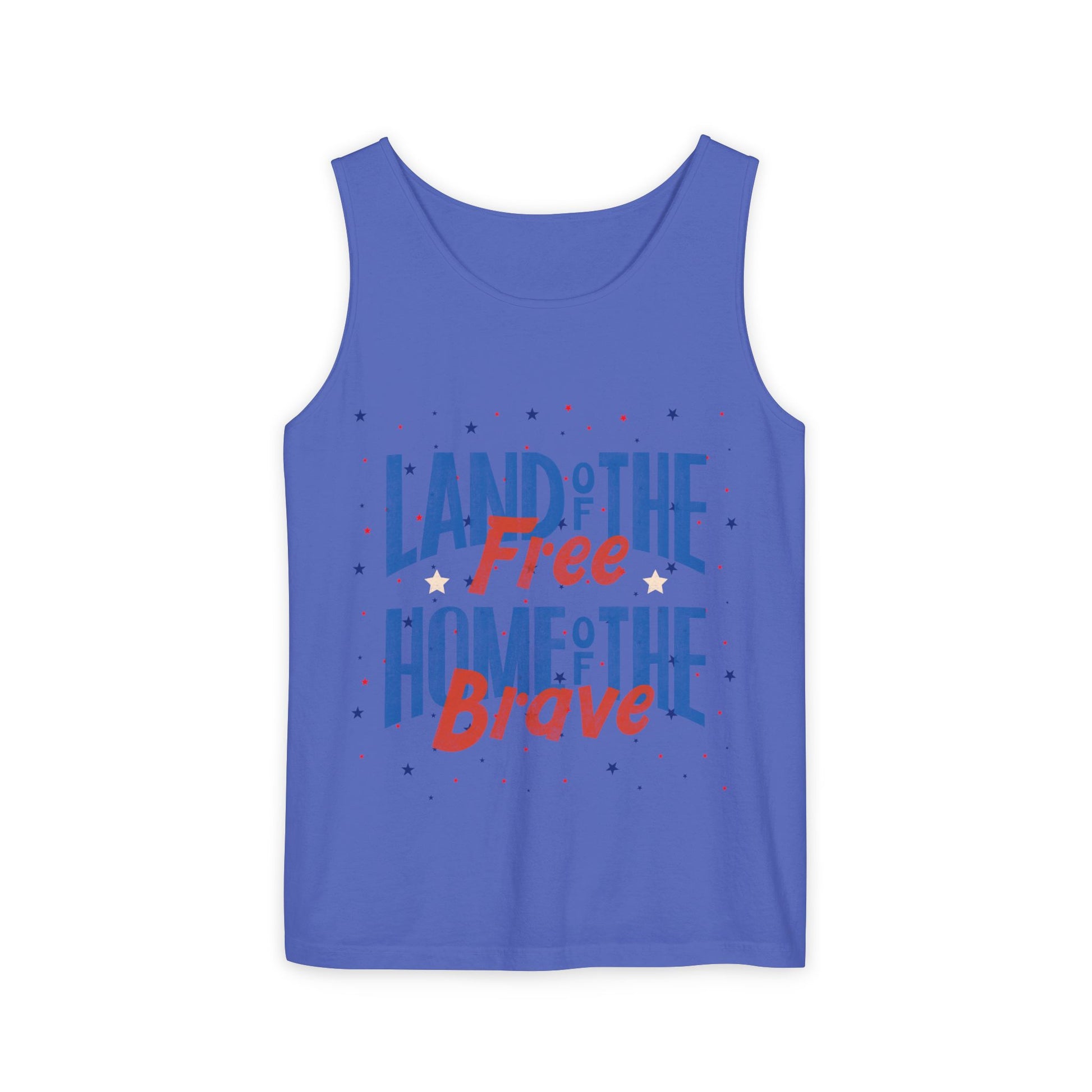 Patriotic "Land of the Free, Home of the Brave" Tank Top