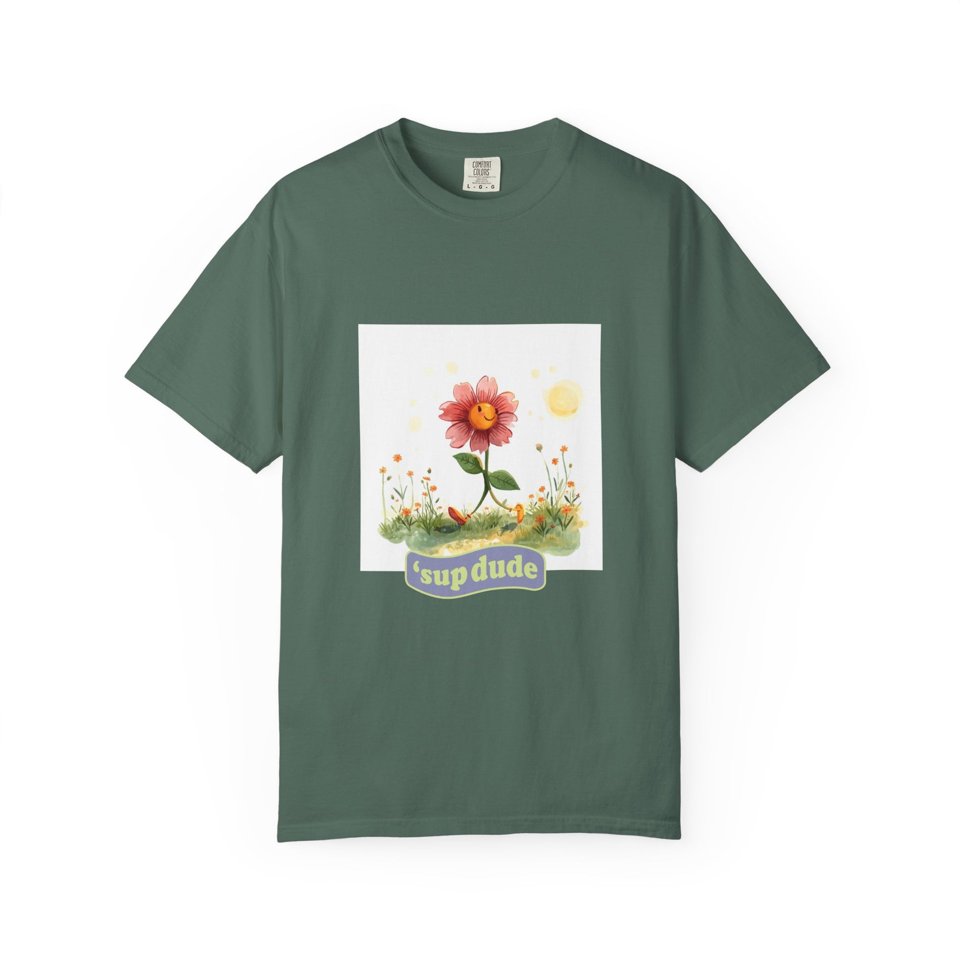 Sup Dude Flower Graphic T-Shirt