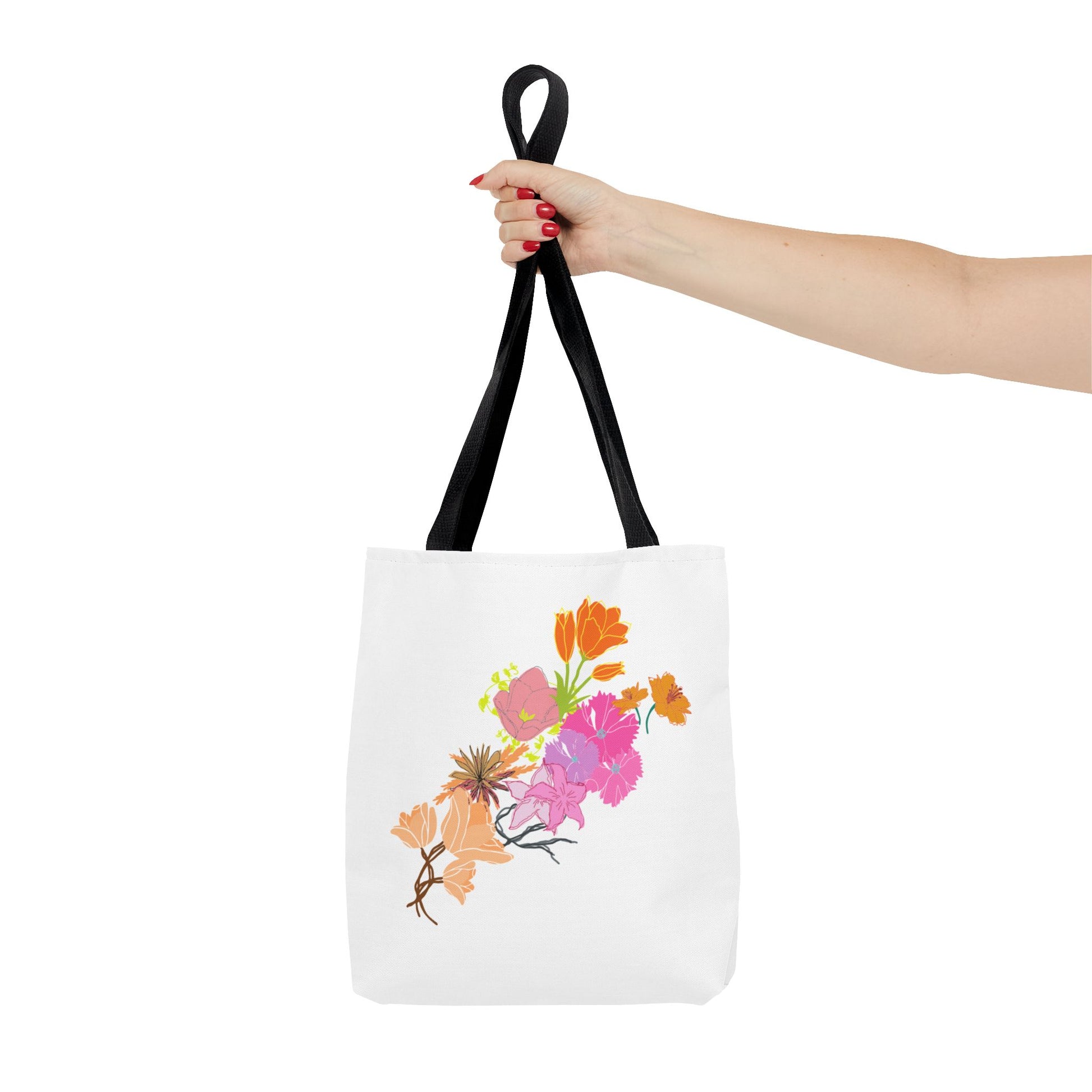 Floral Print Tote Bag, Eco-Friendly Shopping Tote, Boho Chic Bag, Flower Lover Gift, Reusable Grocery Bag, Spring Accessory