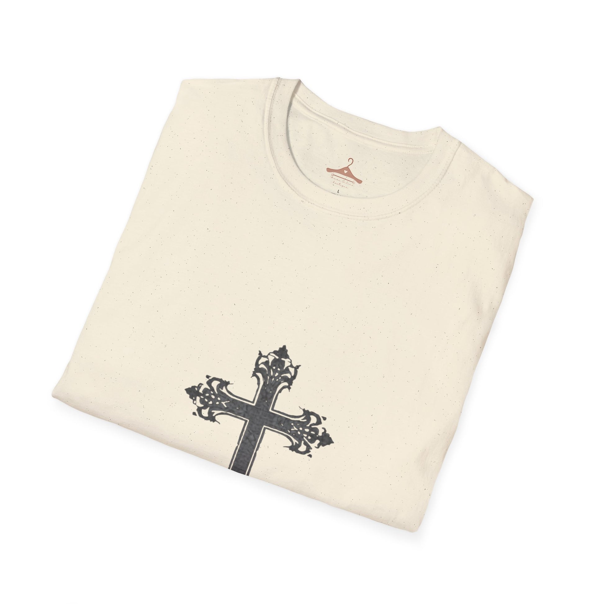 Ornate Gothic Cross T-Shirt - Vintage Religious Graphic Tee