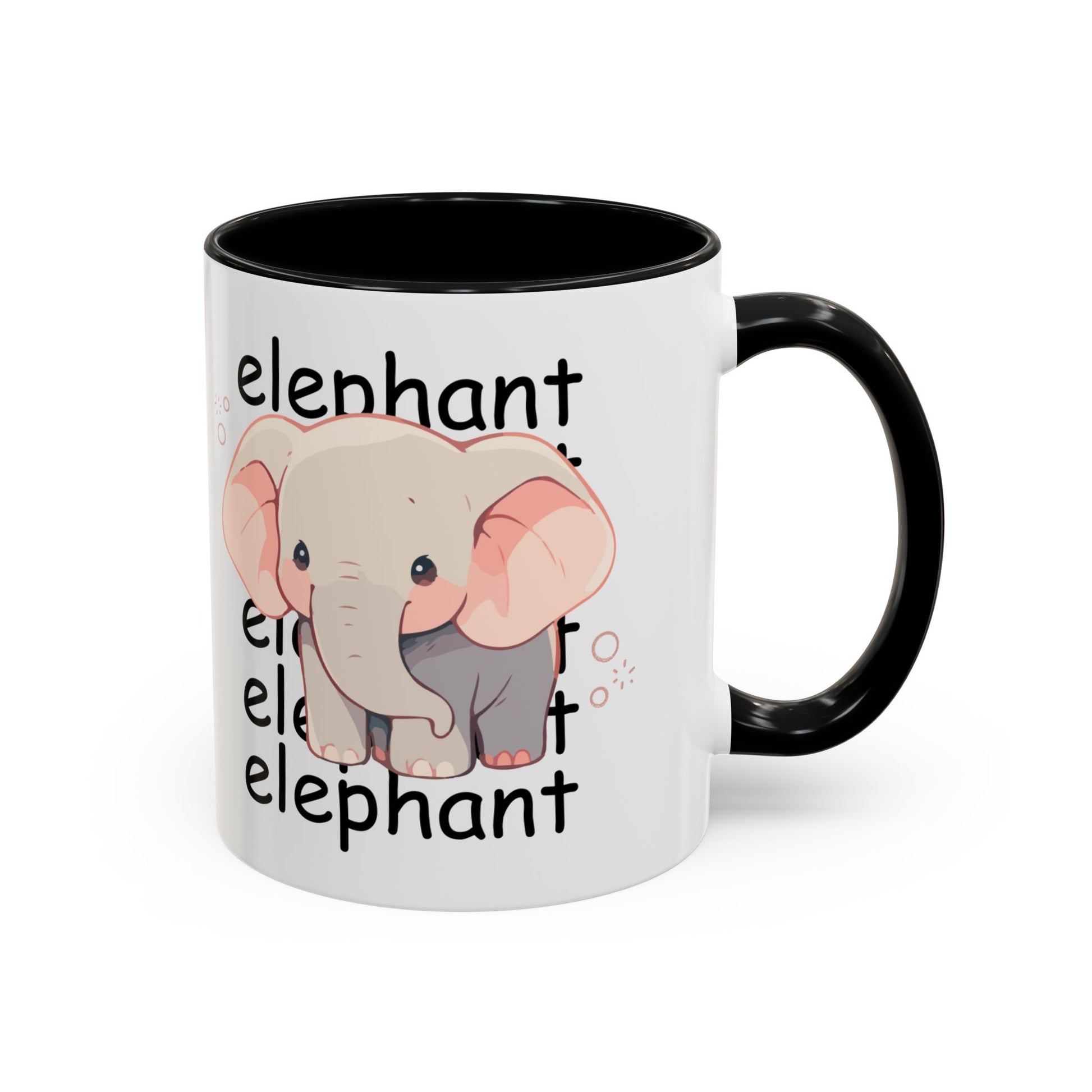 Cute Elephant Accent Coffee Mug | Perfect Gift for Animal Lovers, Nursery Decor, Funny Quote, Unique Drinkware, Birthday Present