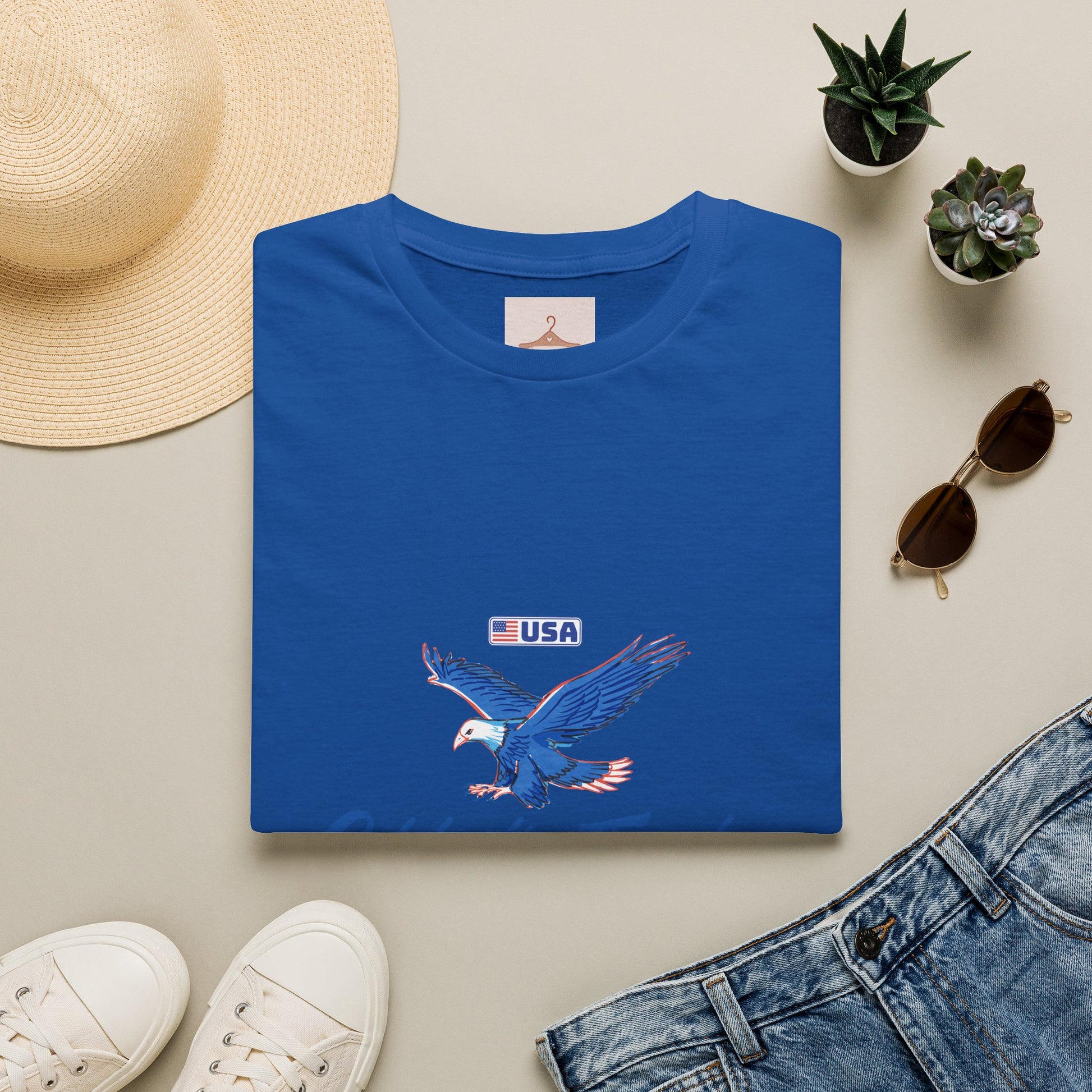 Patriotic Eagle T-Shirt — "Celebrating Freedom" USA Graphic Tee
