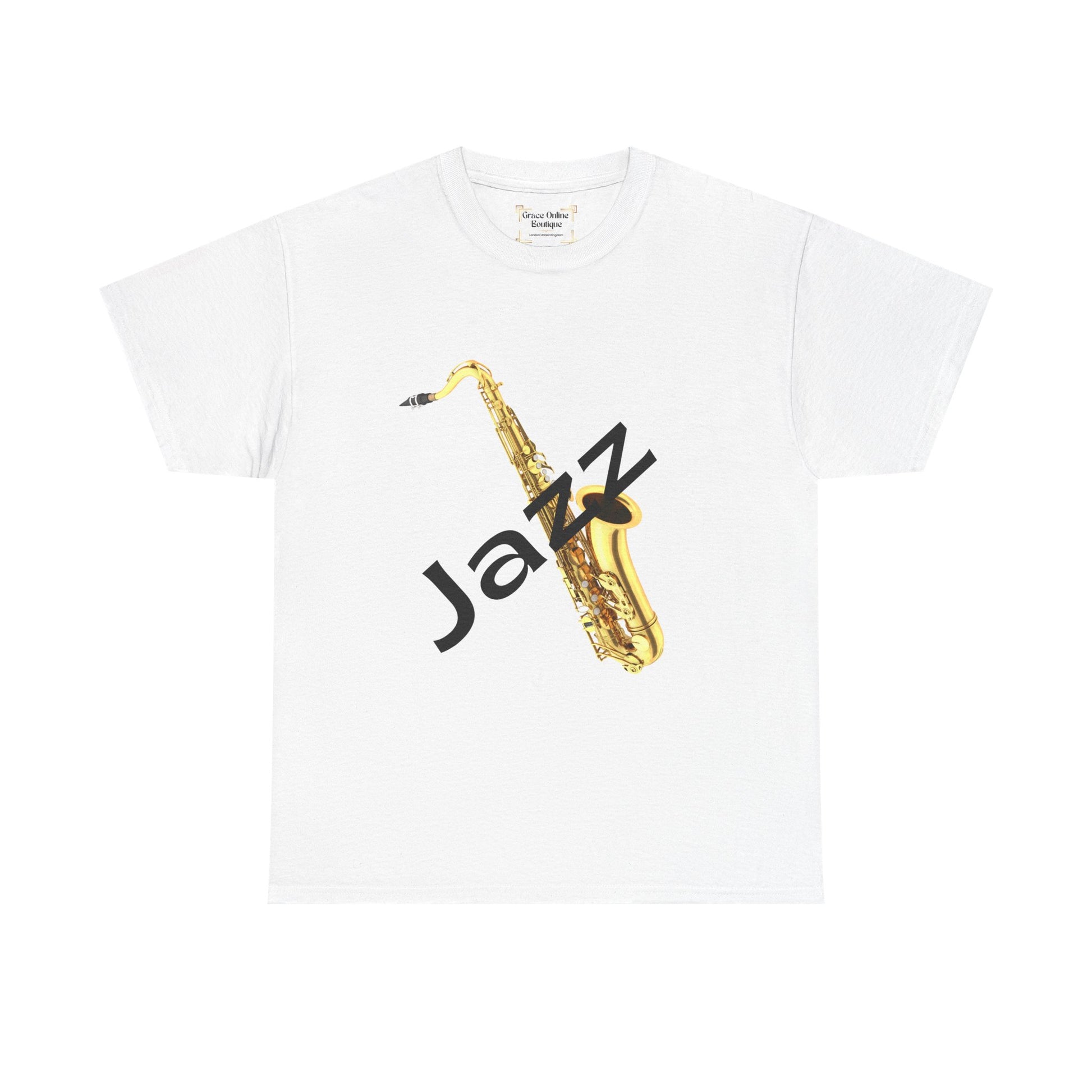 Jazz Saxophone Unisex Heavy Cotton Tee | Music Lover Gift