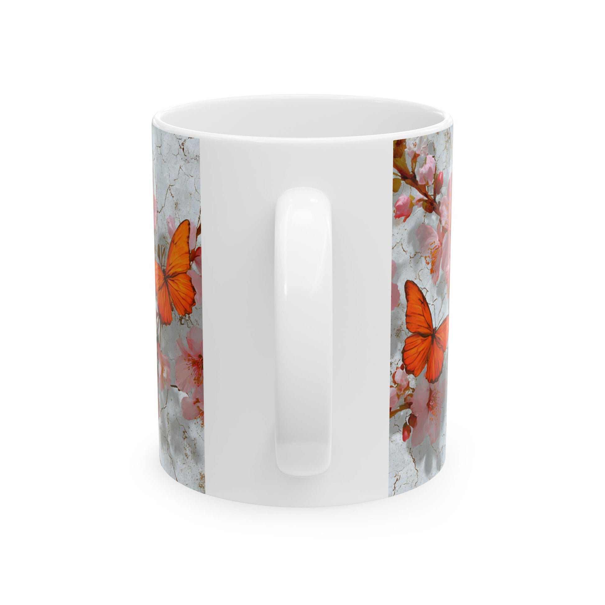 Blossom & Butterfly Ceramic Mug - Perfect for Tea Lovers, Mother's Day Gift, Botanical Decor