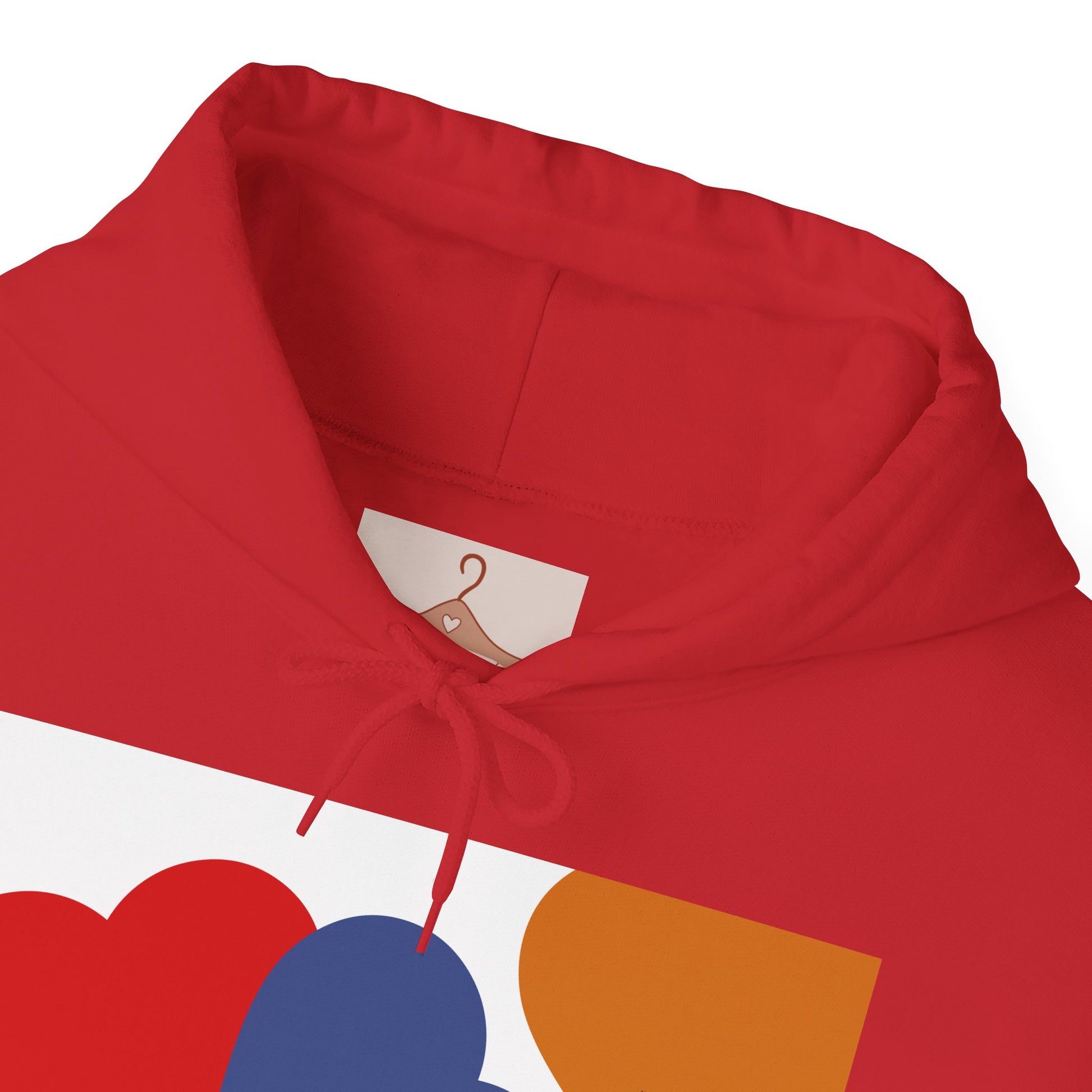 Colorful Heart Hoodie for Couples, Unisex Love Sweatshirt