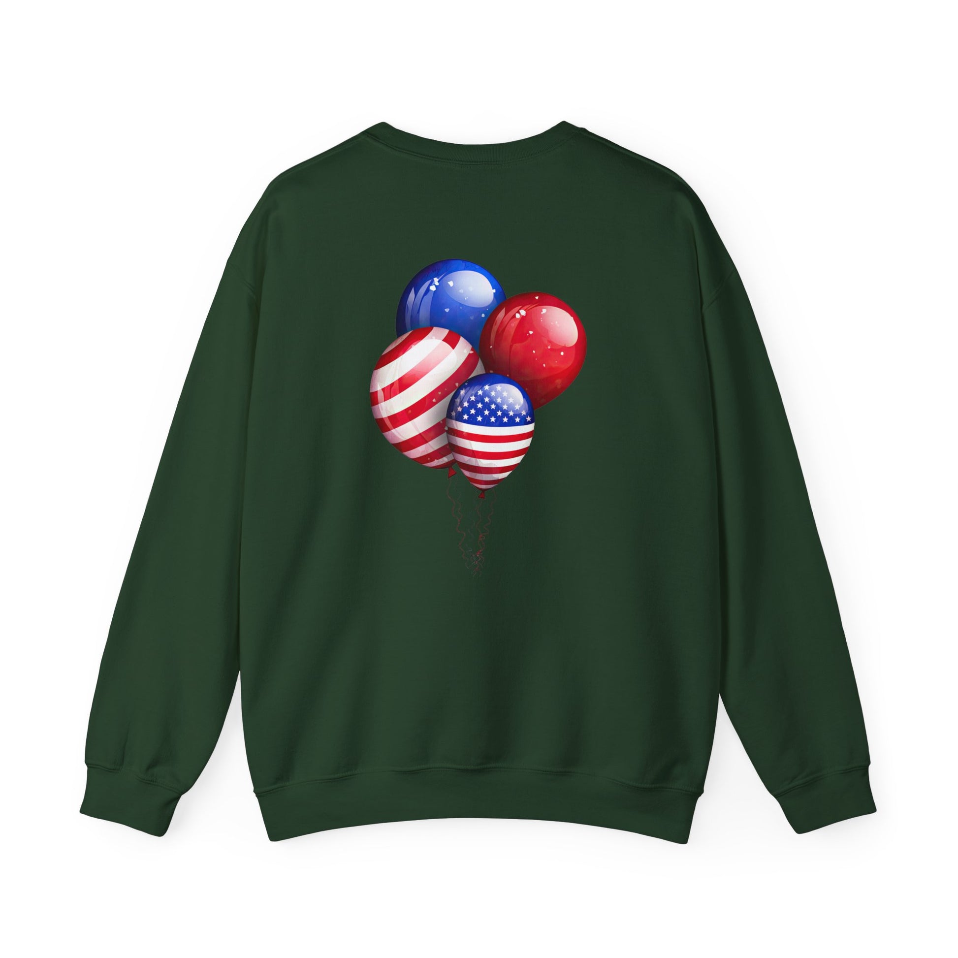 Patriotic Balloons Crewneck Sweatshirt – USA Flag 4th of July Pullover