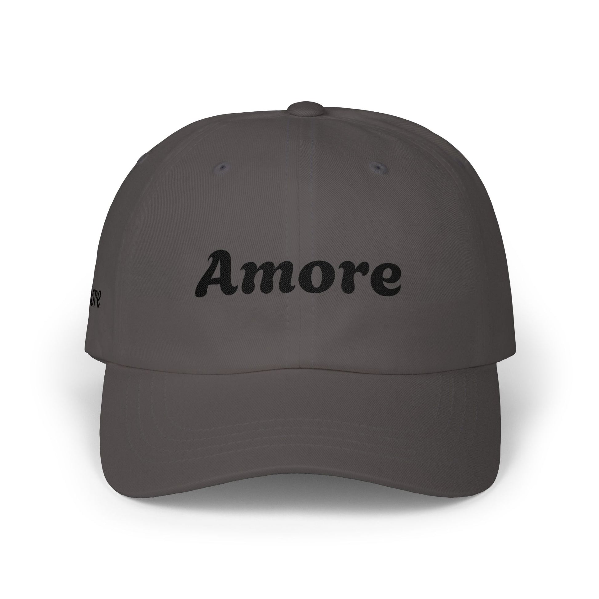 Amore Embroidered Dad Cap — Minimalist Romance Baseball Hat