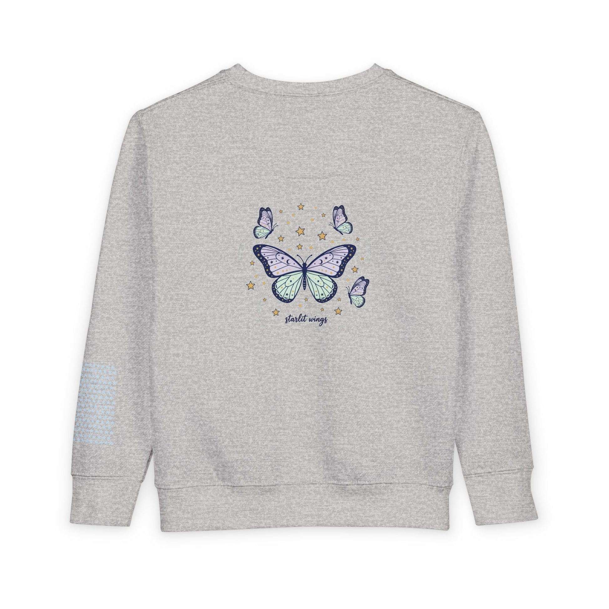 Butterfly Wings Toddler Sweatshirt — Purple Green Cute Kids Pullover