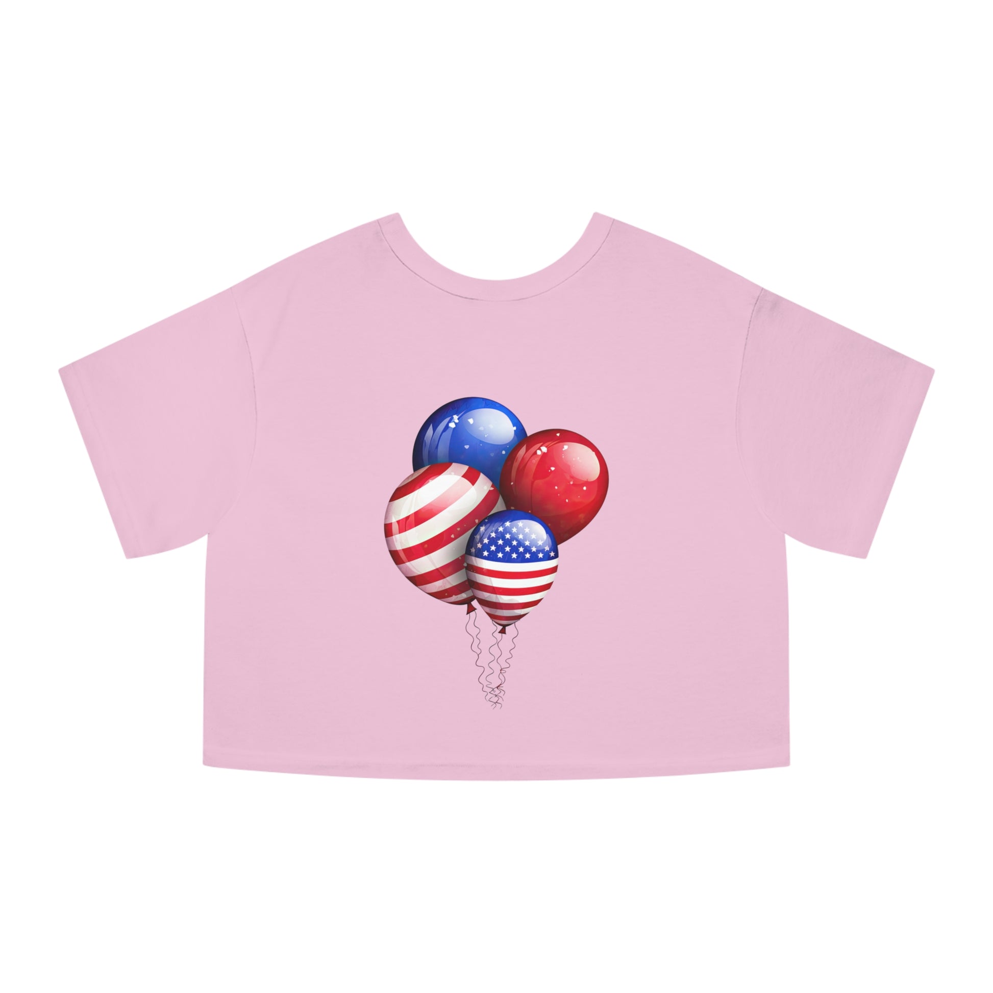 Patriotic Balloons Cropped T-Shirt