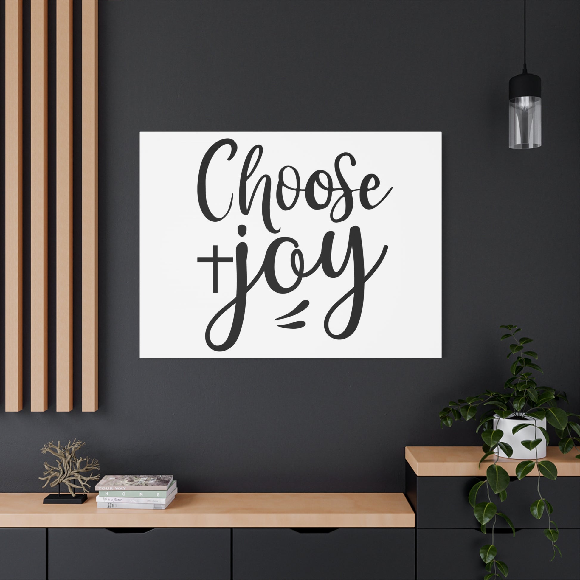 Inspirational Wall Art Canvas, Choose Joy Decor, Uplifting Home Decor