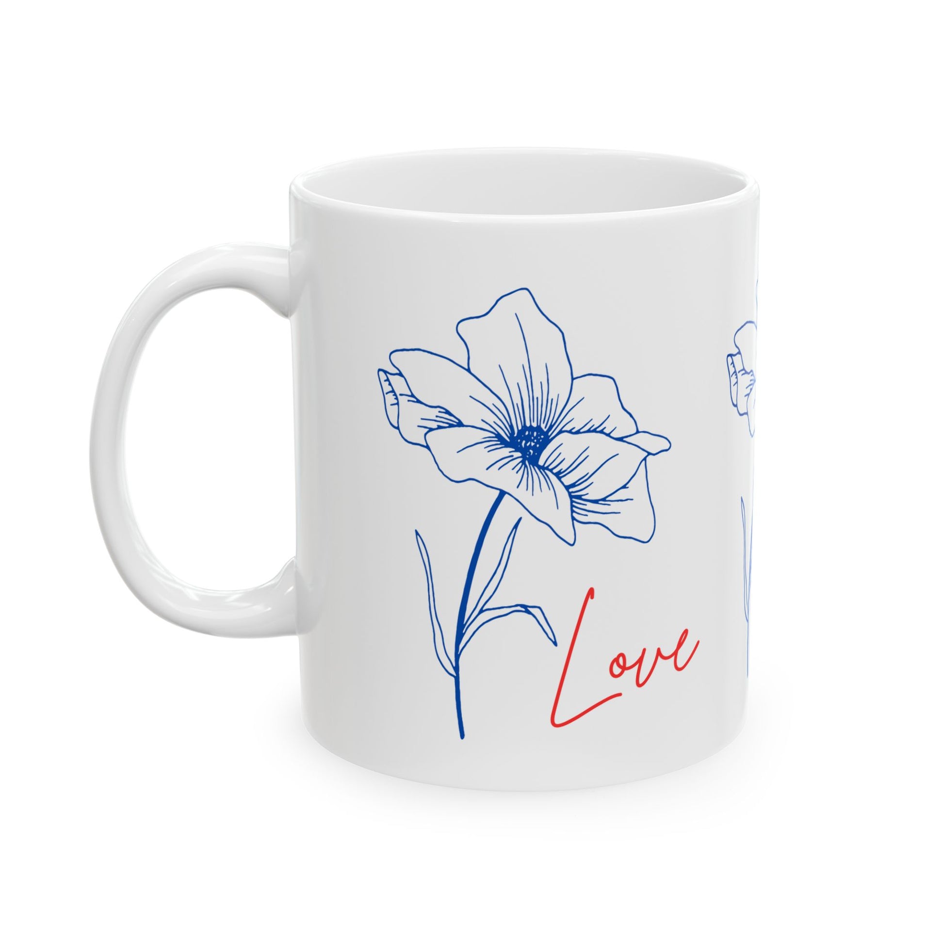 Floral Love Ceramic Mug | Perfect Gift for Coffee Lovers