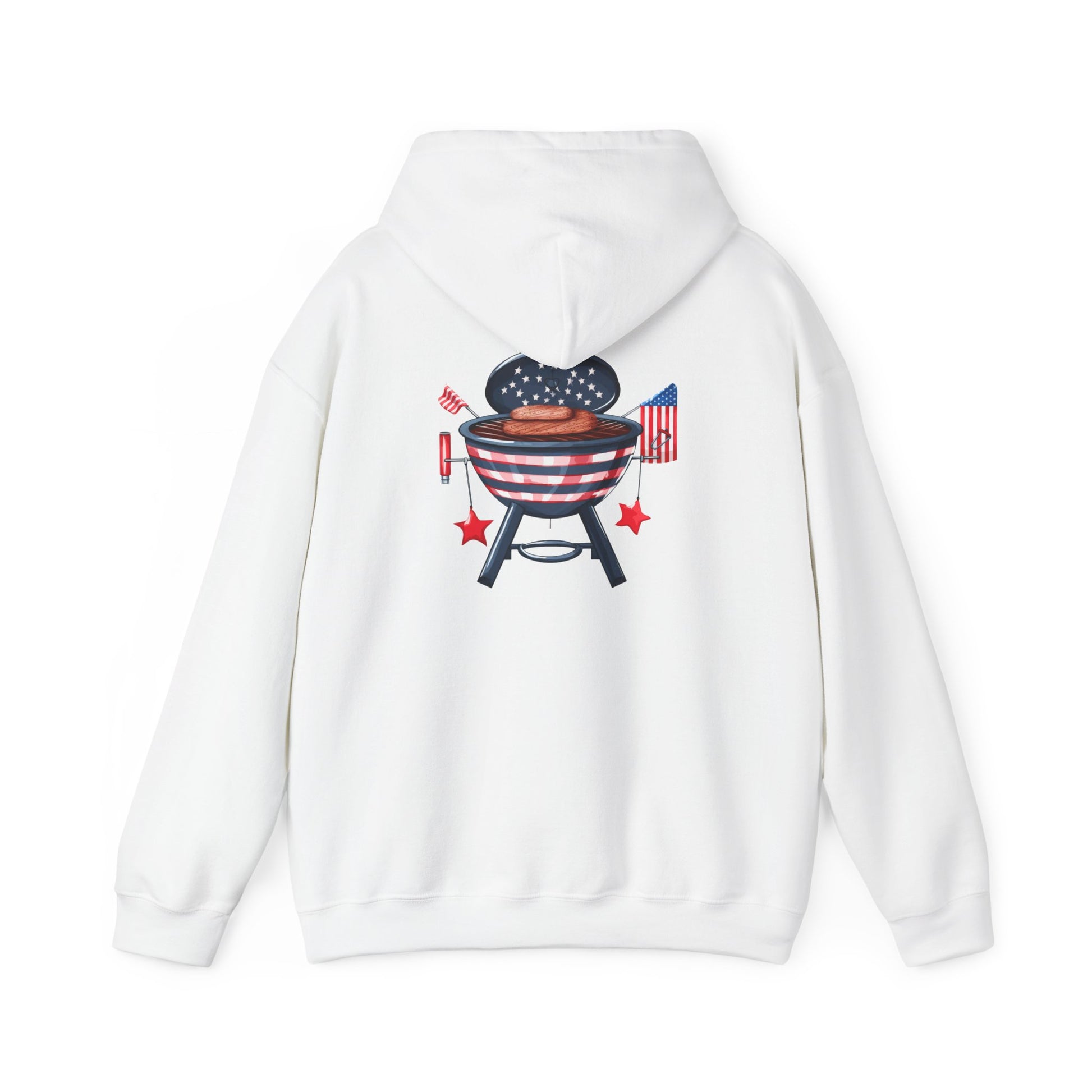 American Flag Grill Hoodie – Patriotic BBQ Sweatshirt for 4th of July