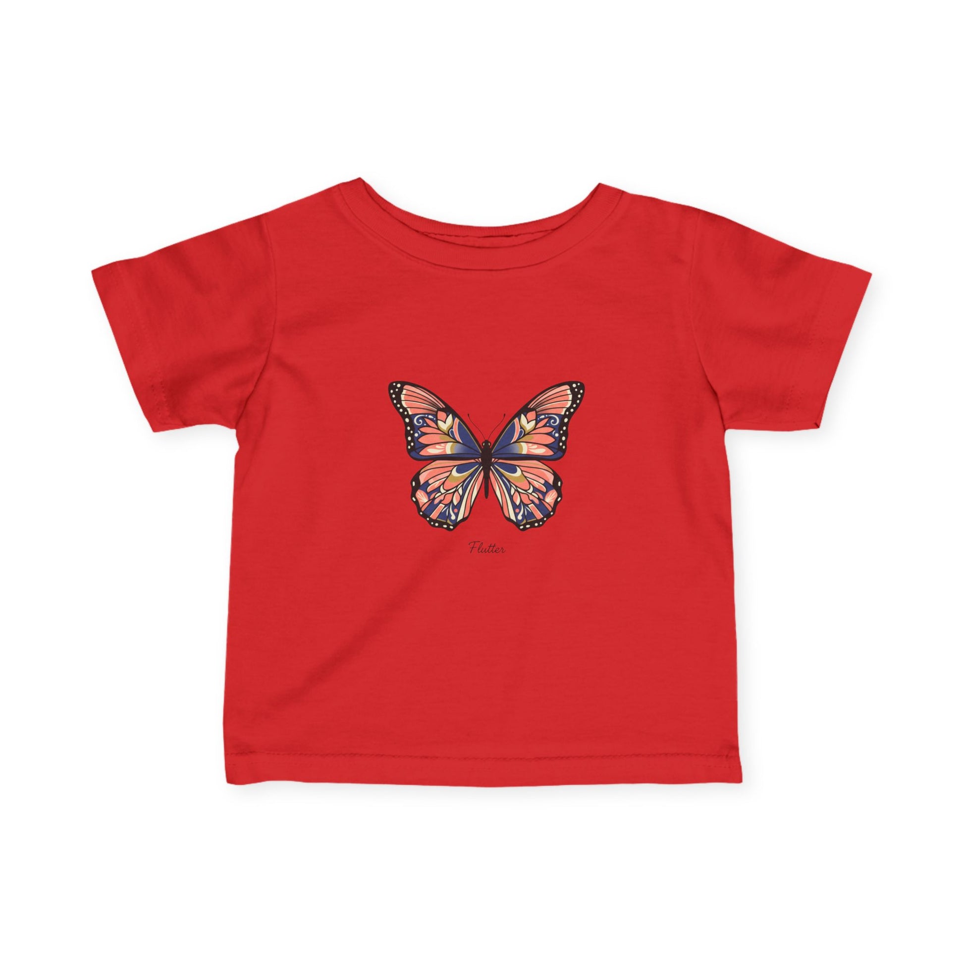 Infant Butterfly Tee — Colorful Monarch Baby T-Shirt, Soft Newborn Gift