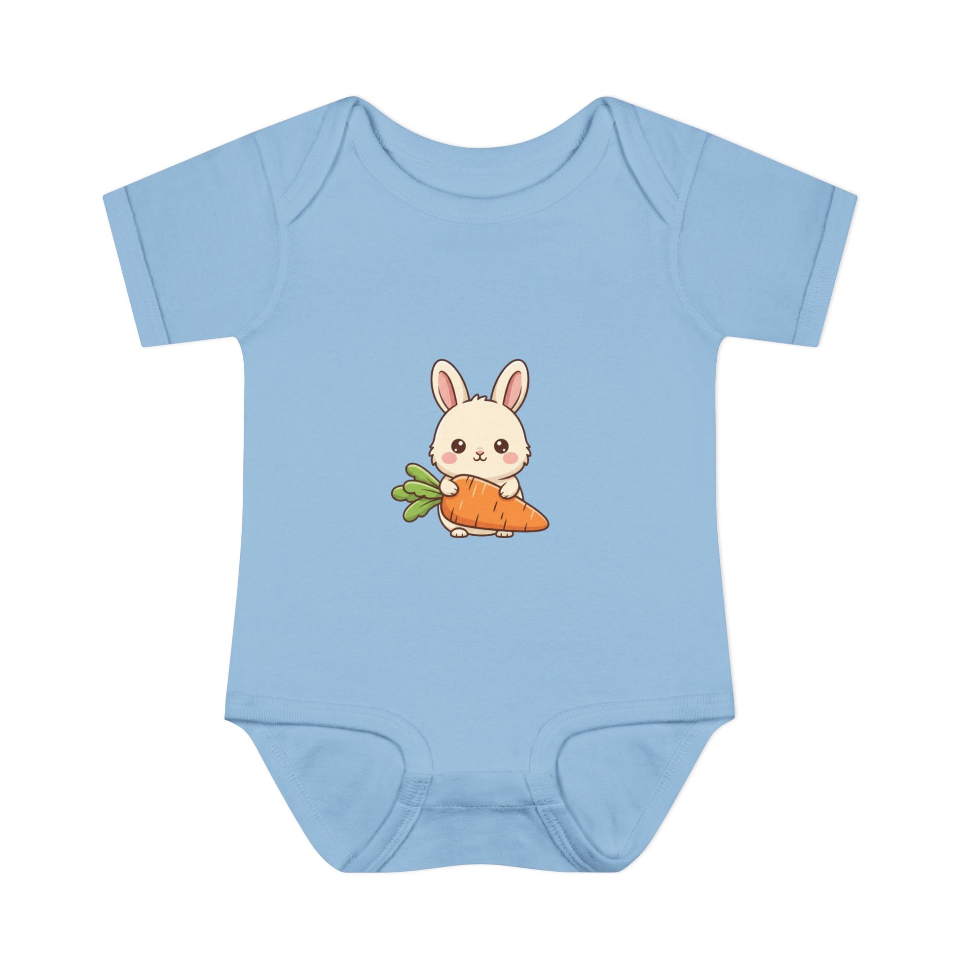 Baby Bodysuit — Cute Bunny with Carrot Infant Onesie